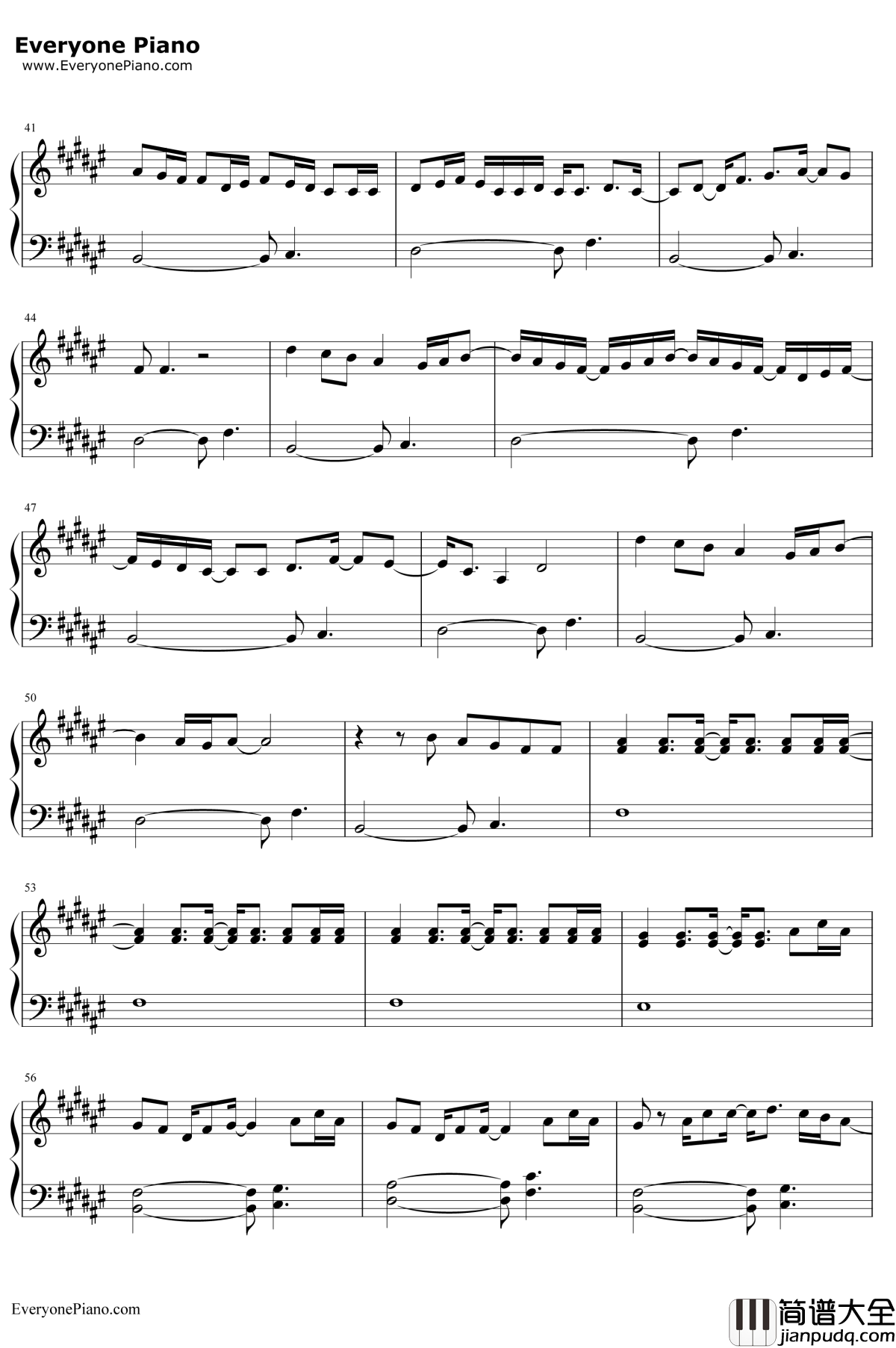 打上花火钢琴谱_DAOKO米津玄师_升起的烟花从下面看还是从侧面看主题曲