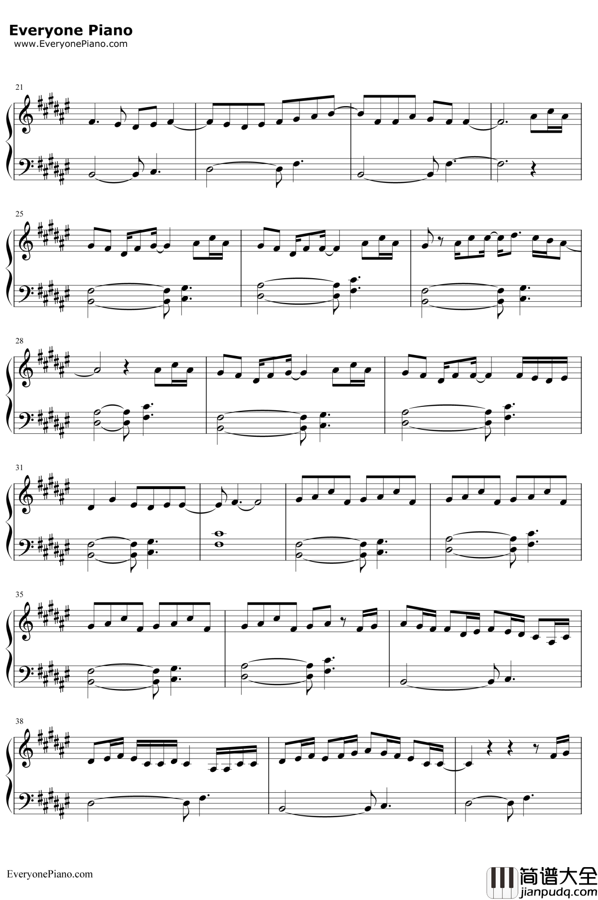 打上花火钢琴谱_DAOKO米津玄师_升起的烟花从下面看还是从侧面看主题曲