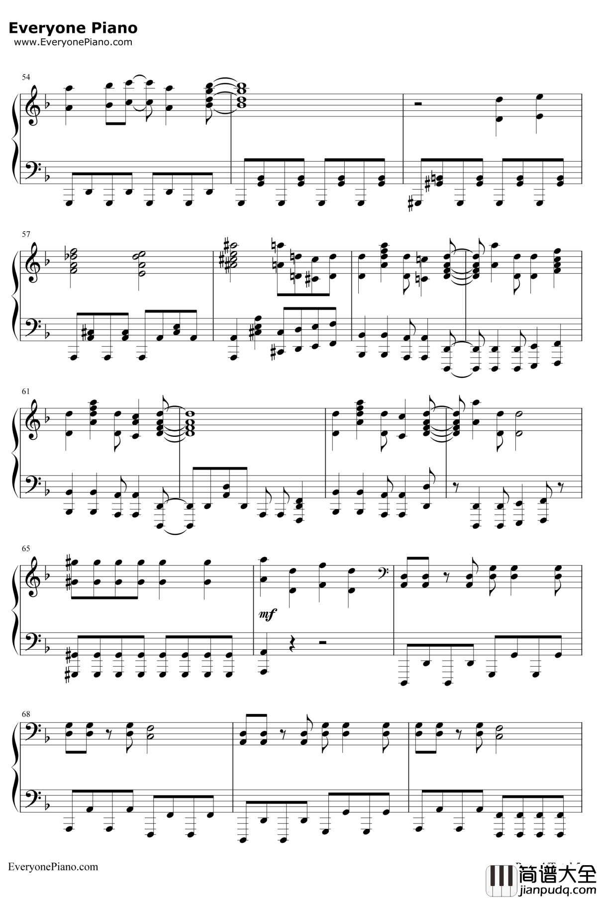 GO_CRY_GO钢琴谱_OxT_OVERLORDⅡOP