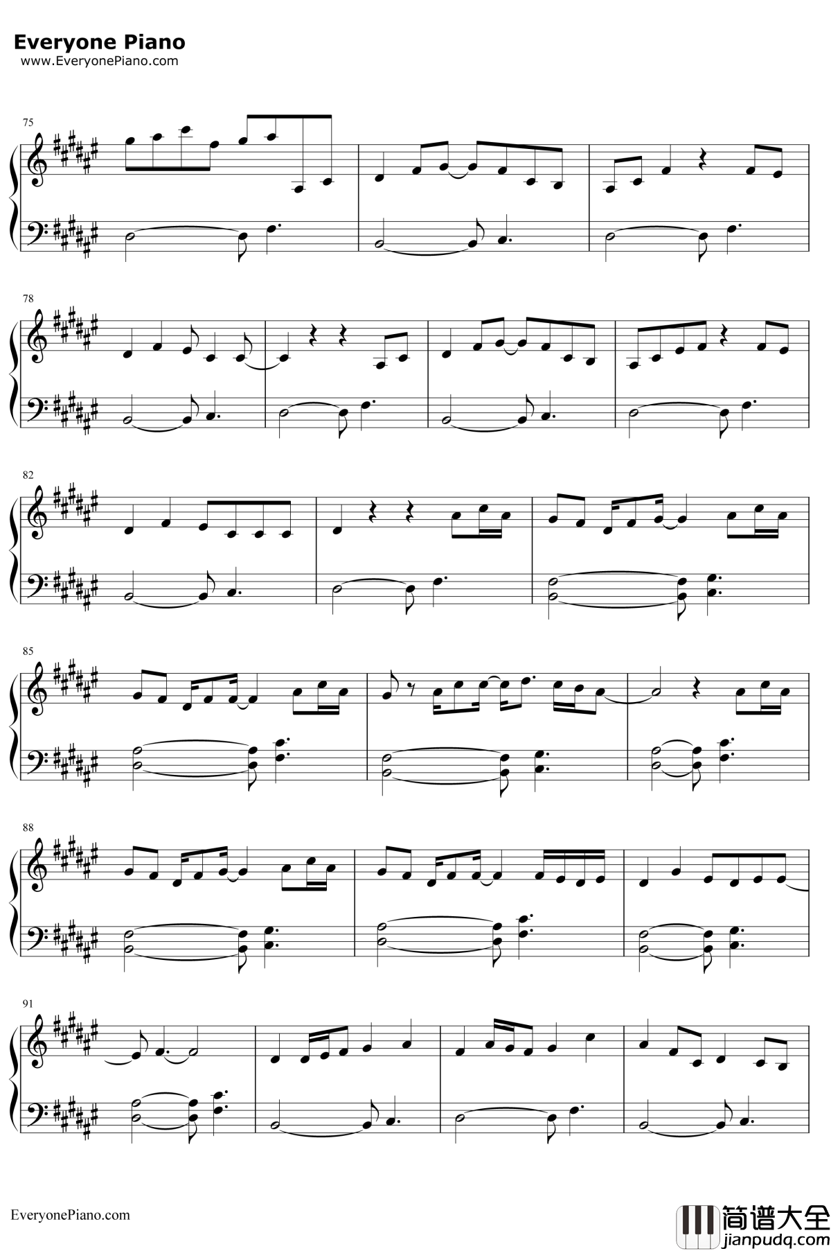 打上花火钢琴谱_DAOKO米津玄师_升起的烟花从下面看还是从侧面看主题曲