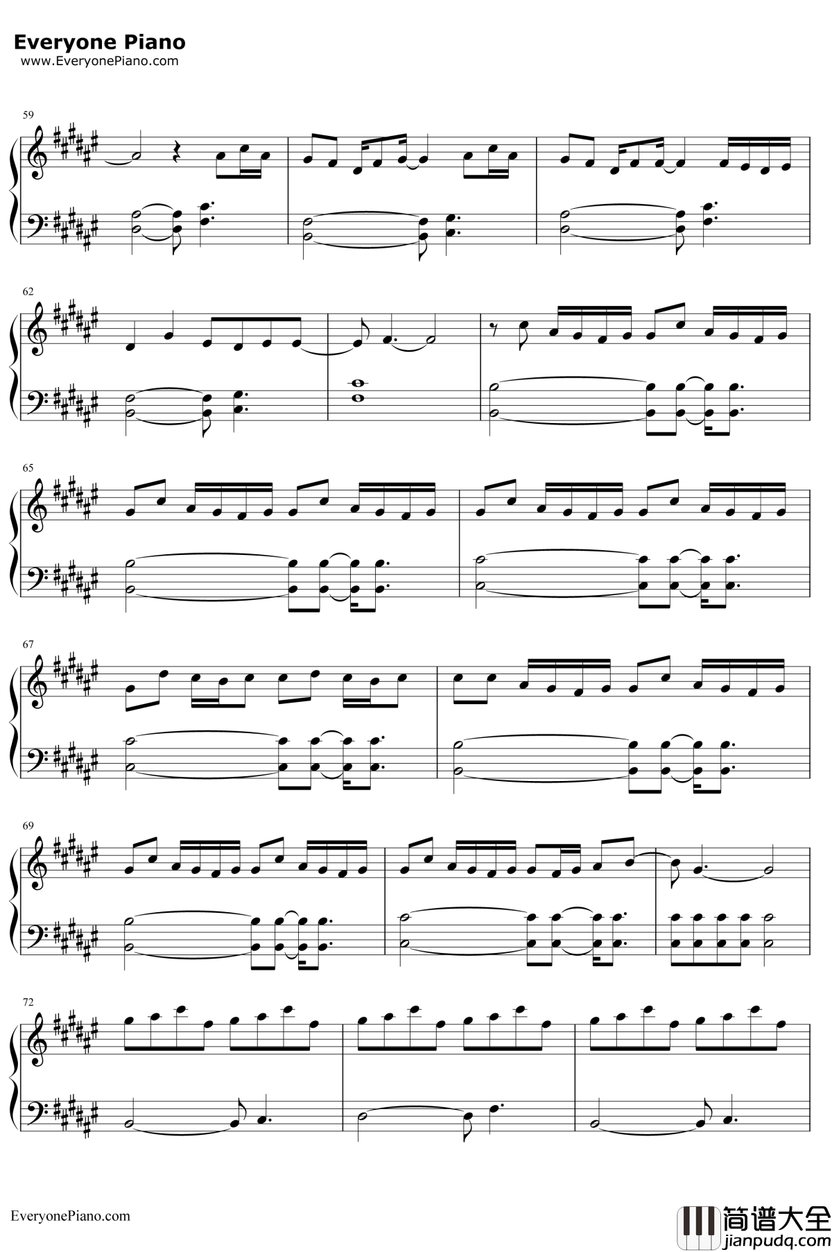 打上花火钢琴谱_DAOKO米津玄师_升起的烟花从下面看还是从侧面看主题曲