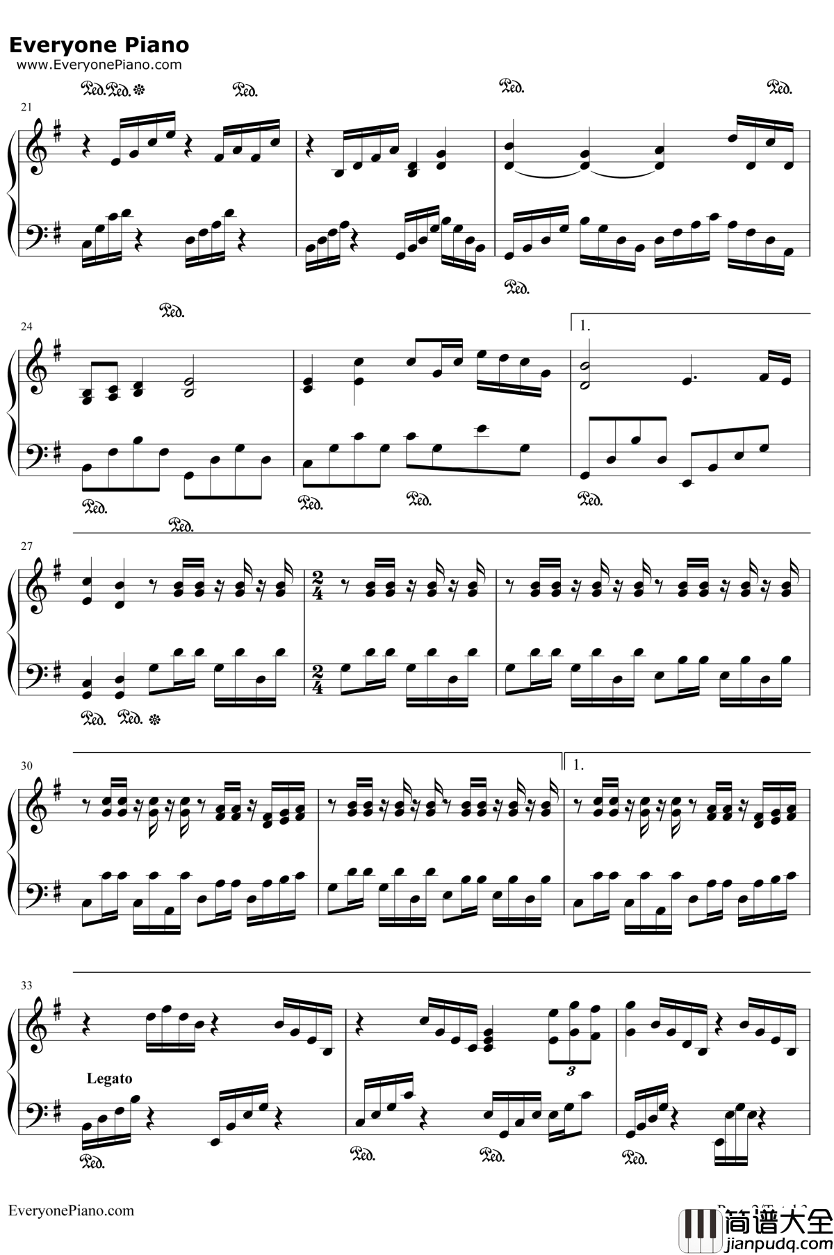 山高水长钢琴谱_陈小奇_中山大学校友之歌