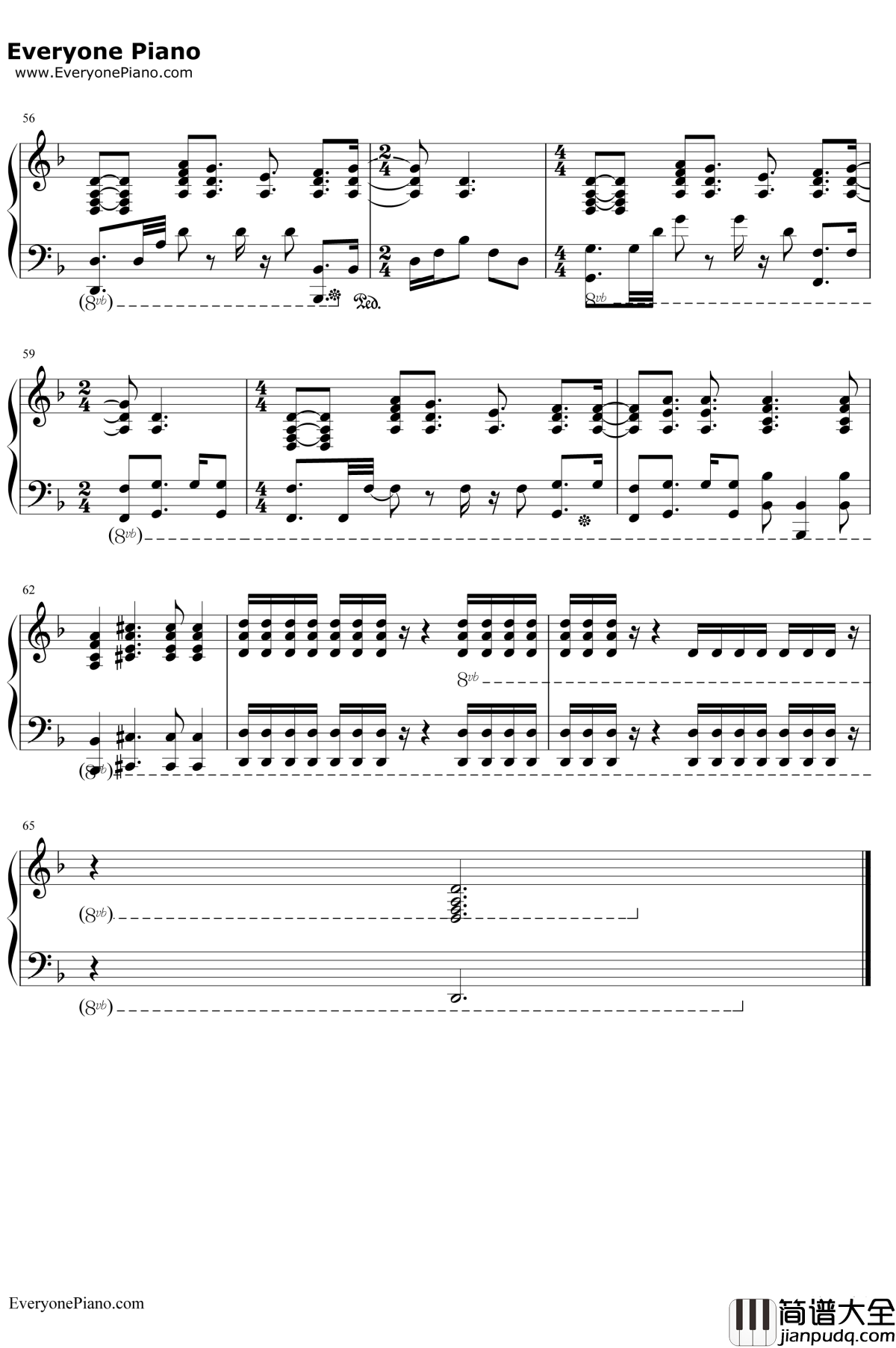 Blood_and_Wine钢琴谱_MarcinPrzybyłowicz_巫师3背景音乐