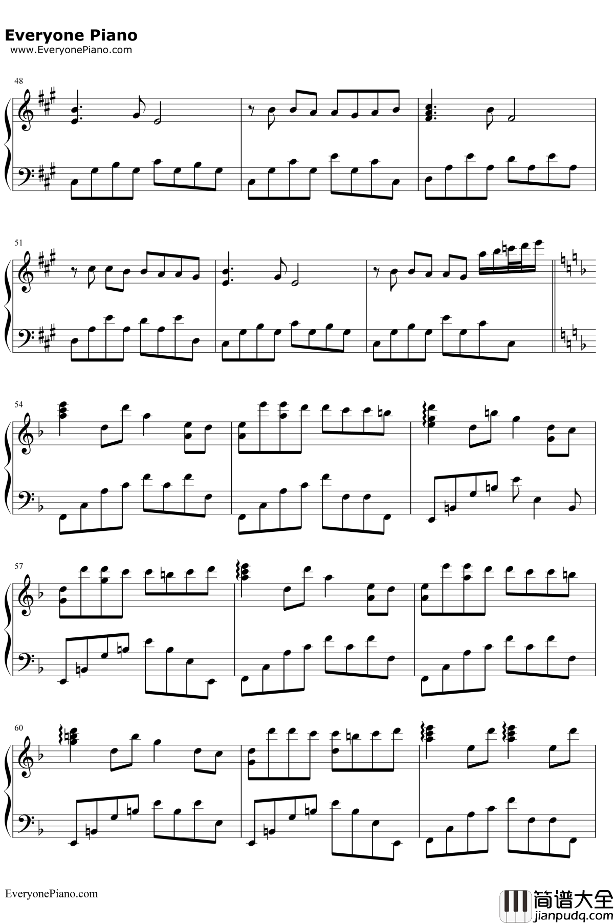 Passing_By（擦身而过）钢琴谱__李闰珉