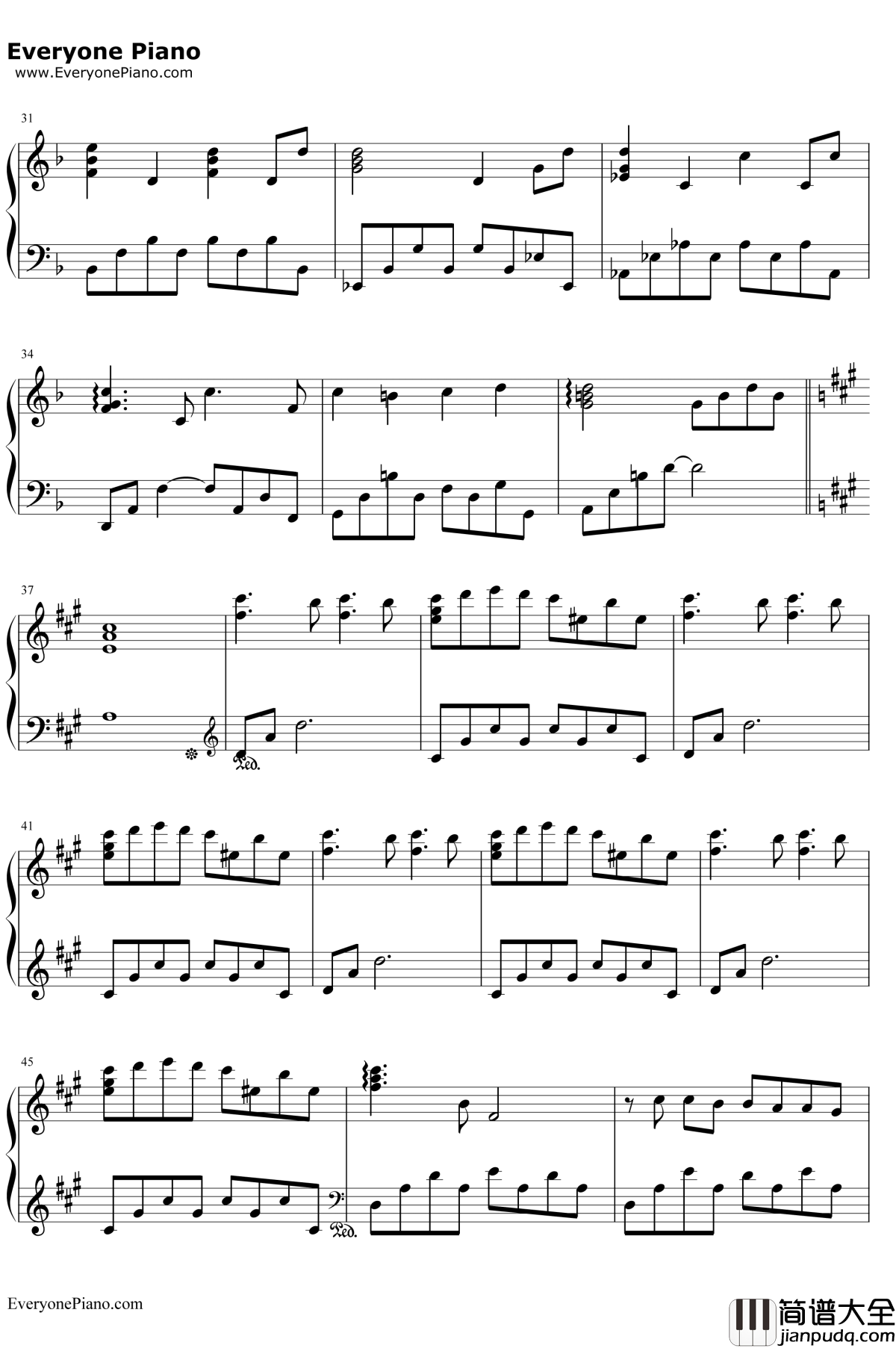 Passing_By（擦身而过）钢琴谱__李闰珉