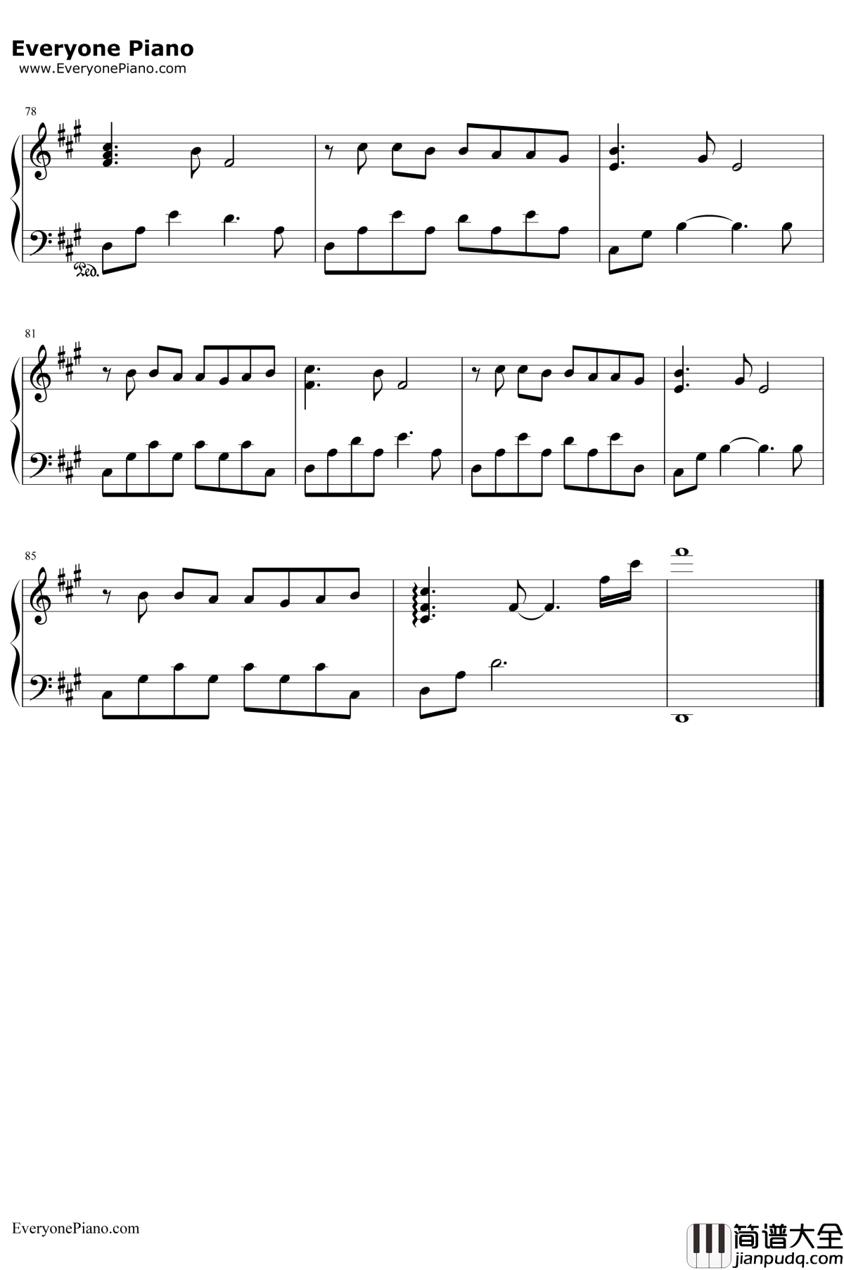 Passing_By（擦身而过）钢琴谱__李闰珉