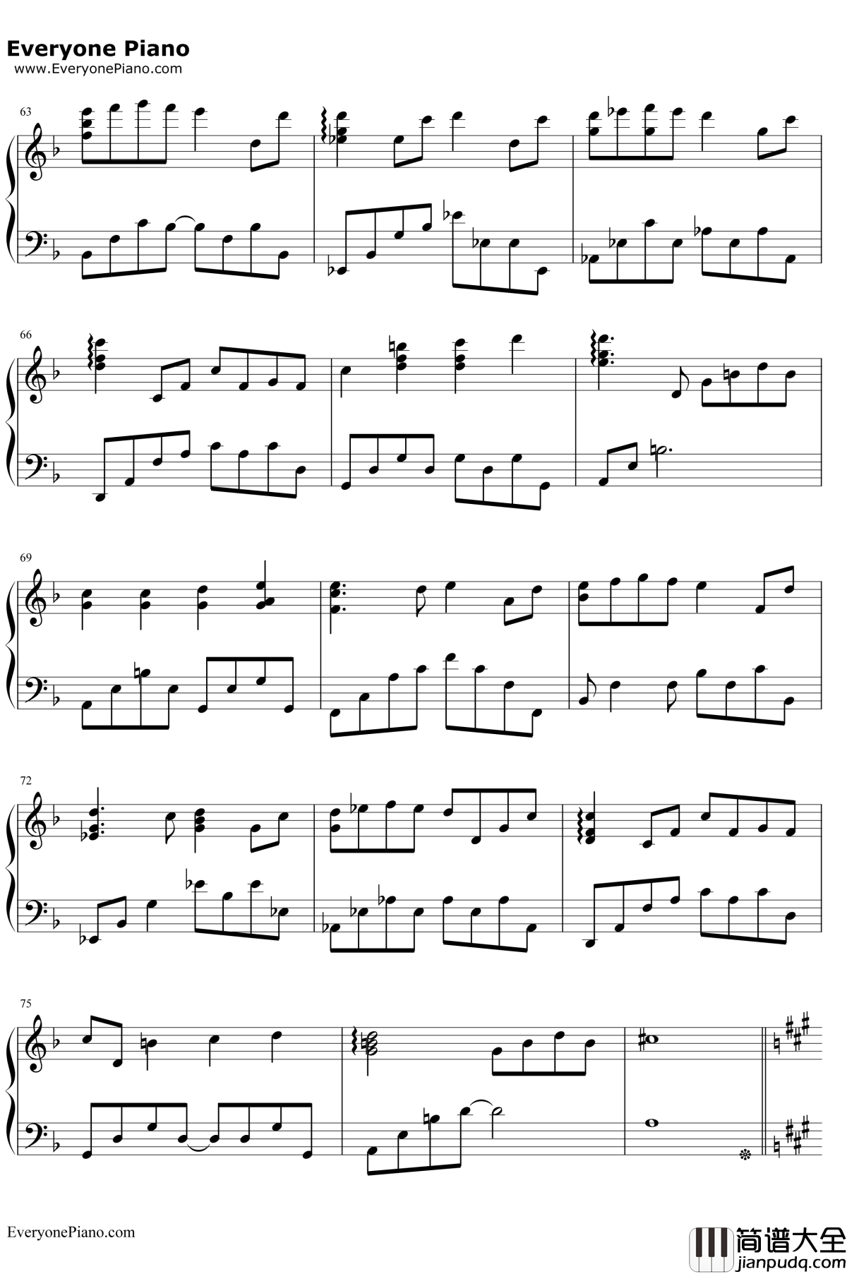 Passing_By（擦身而过）钢琴谱__李闰珉