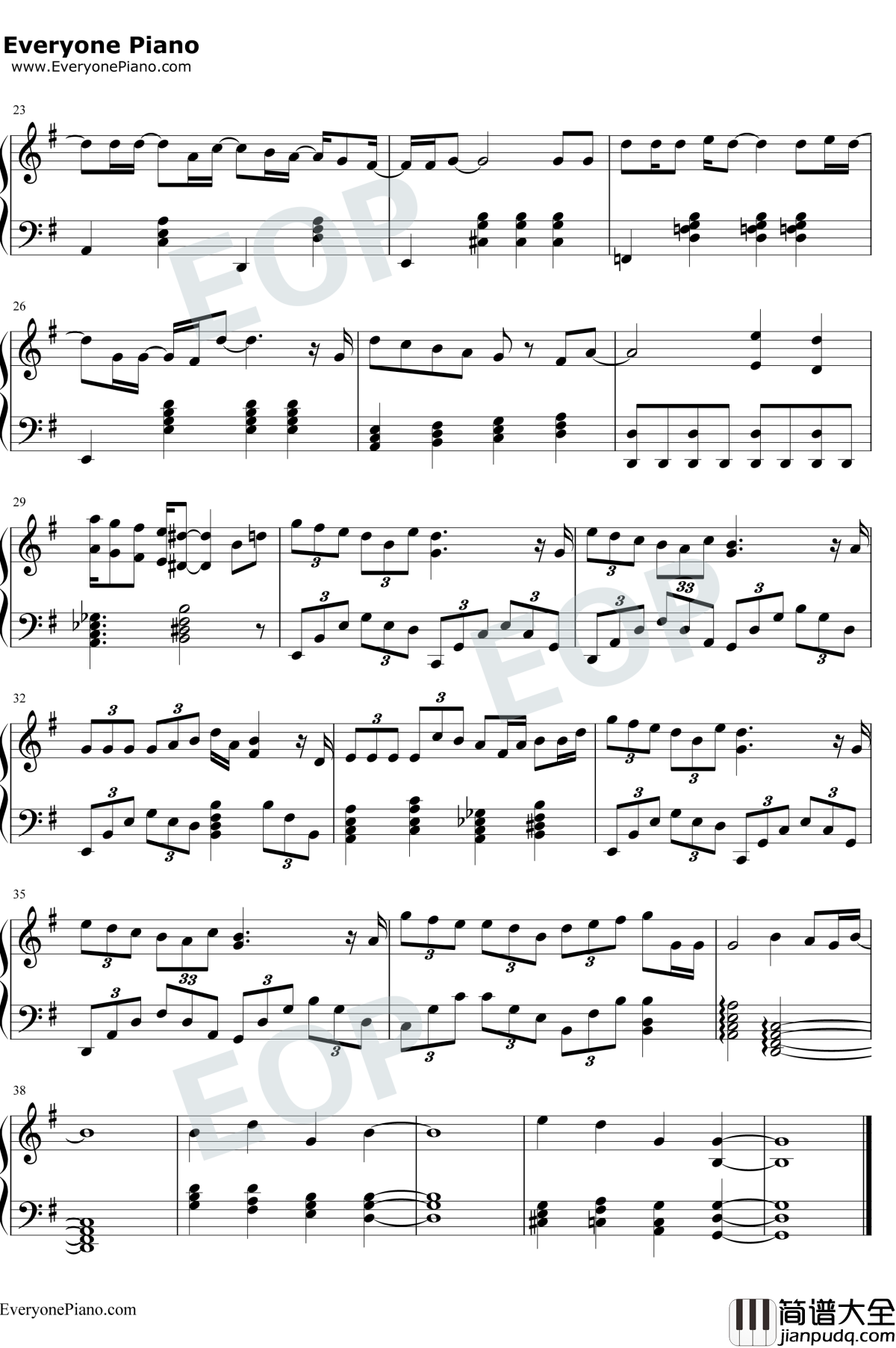 星のうつわ钢琴谱_无限开关_火影忍者剧场版THELAST主题曲