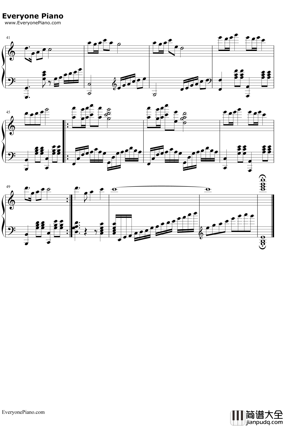 游子吟钢琴谱__谷建芬