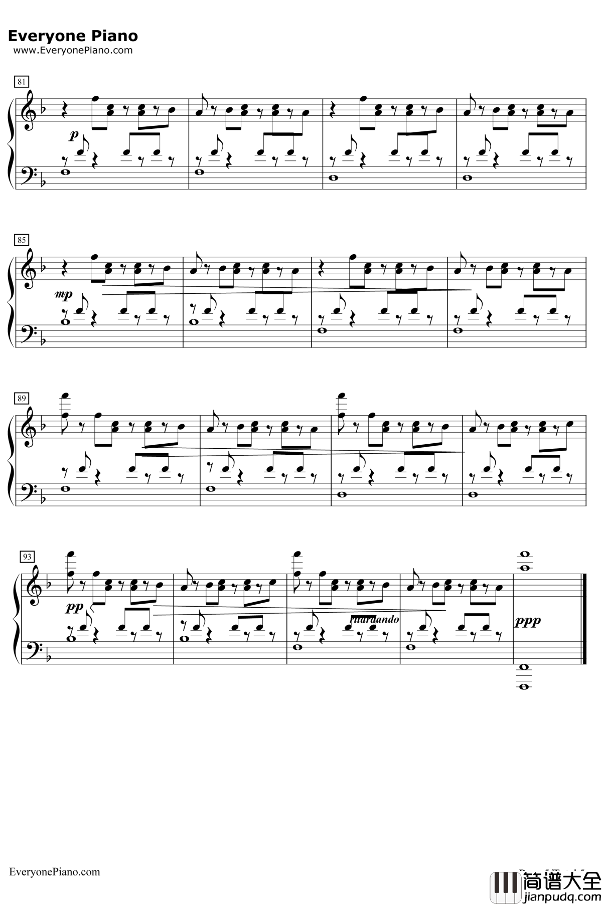 Just_the_Way_You_Are钢琴谱_BrunoMars