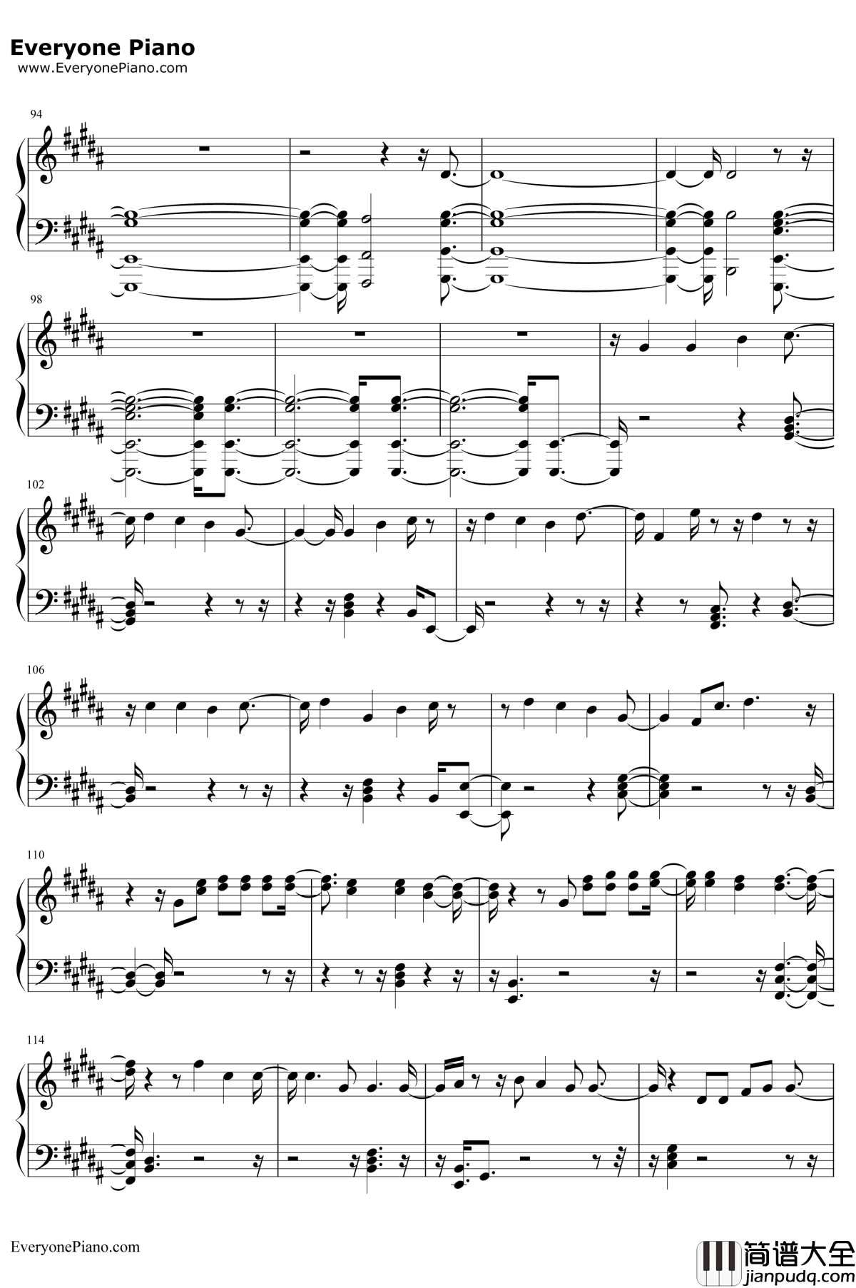 River钢琴谱_EminemEdSheeran