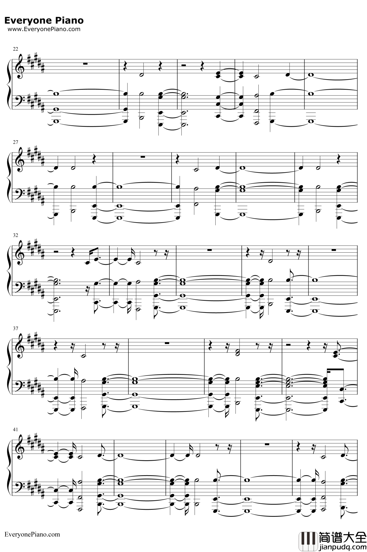 River钢琴谱_EminemEdSheeran