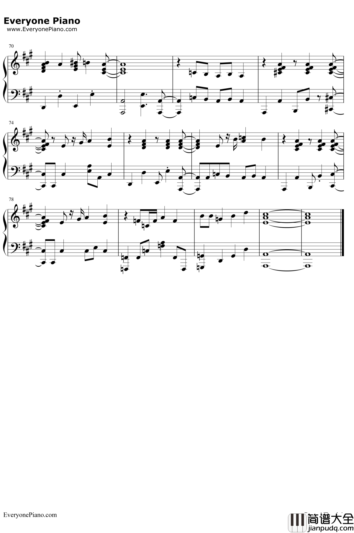 SHINY_DAYS钢琴谱_亚咲花_摇曳露营△OP