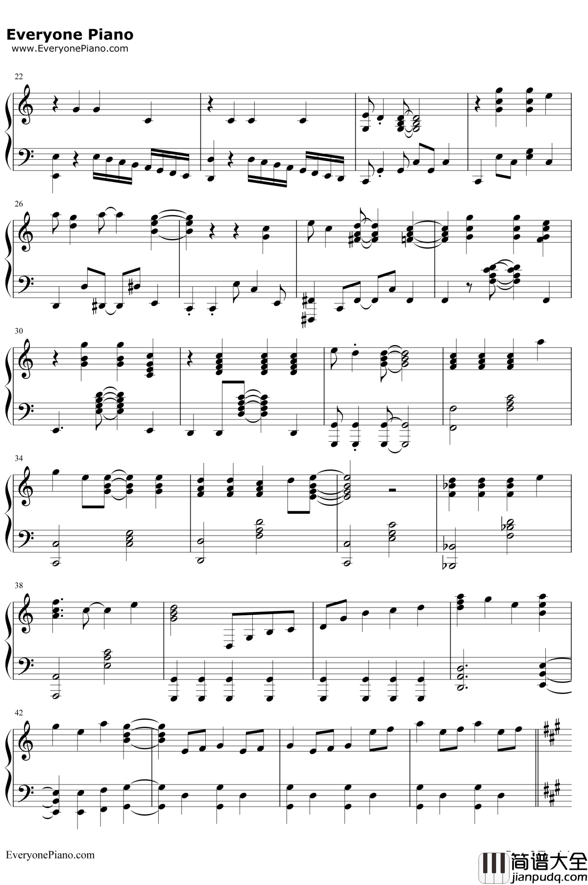 SHINY_DAYS钢琴谱_亚咲花_摇曳露营△OP