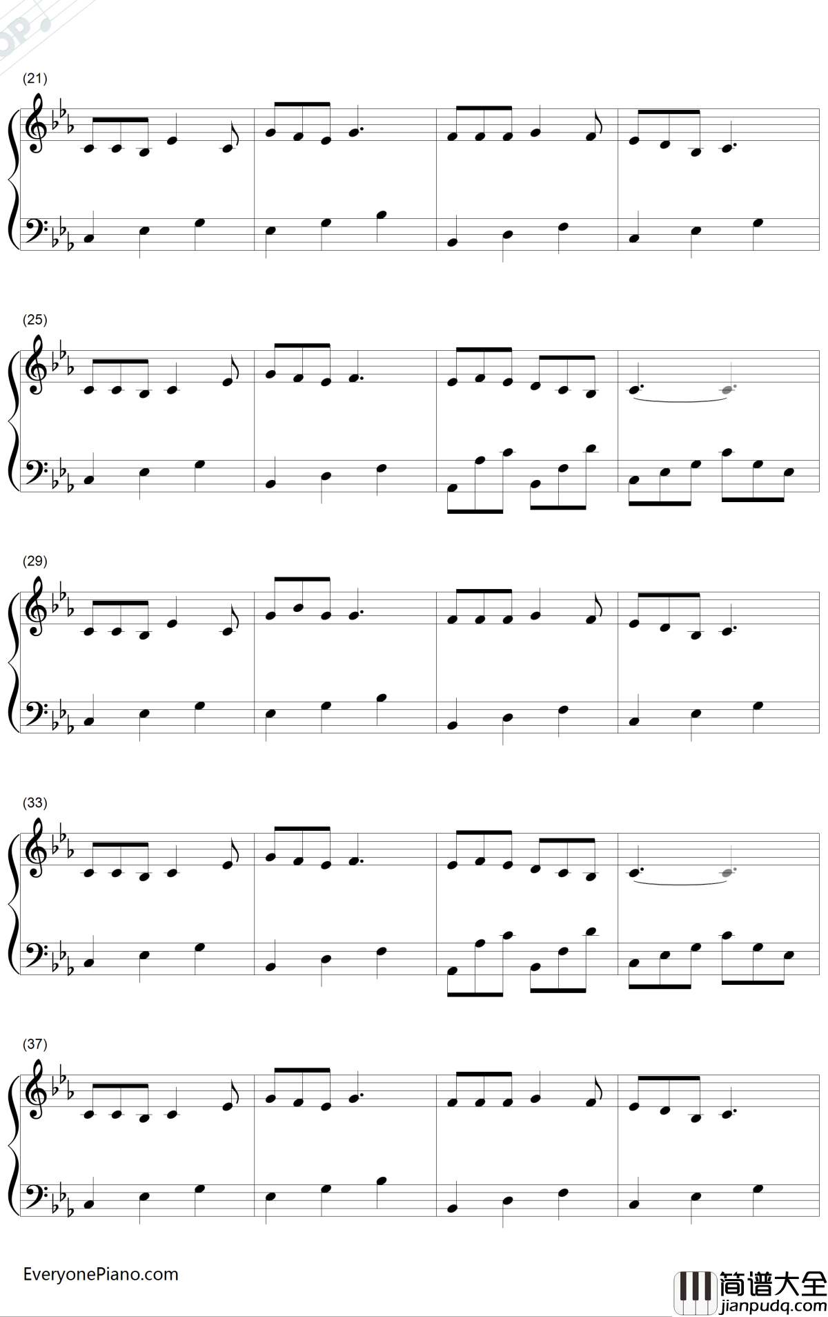 逆流成河钢琴谱__金南玲