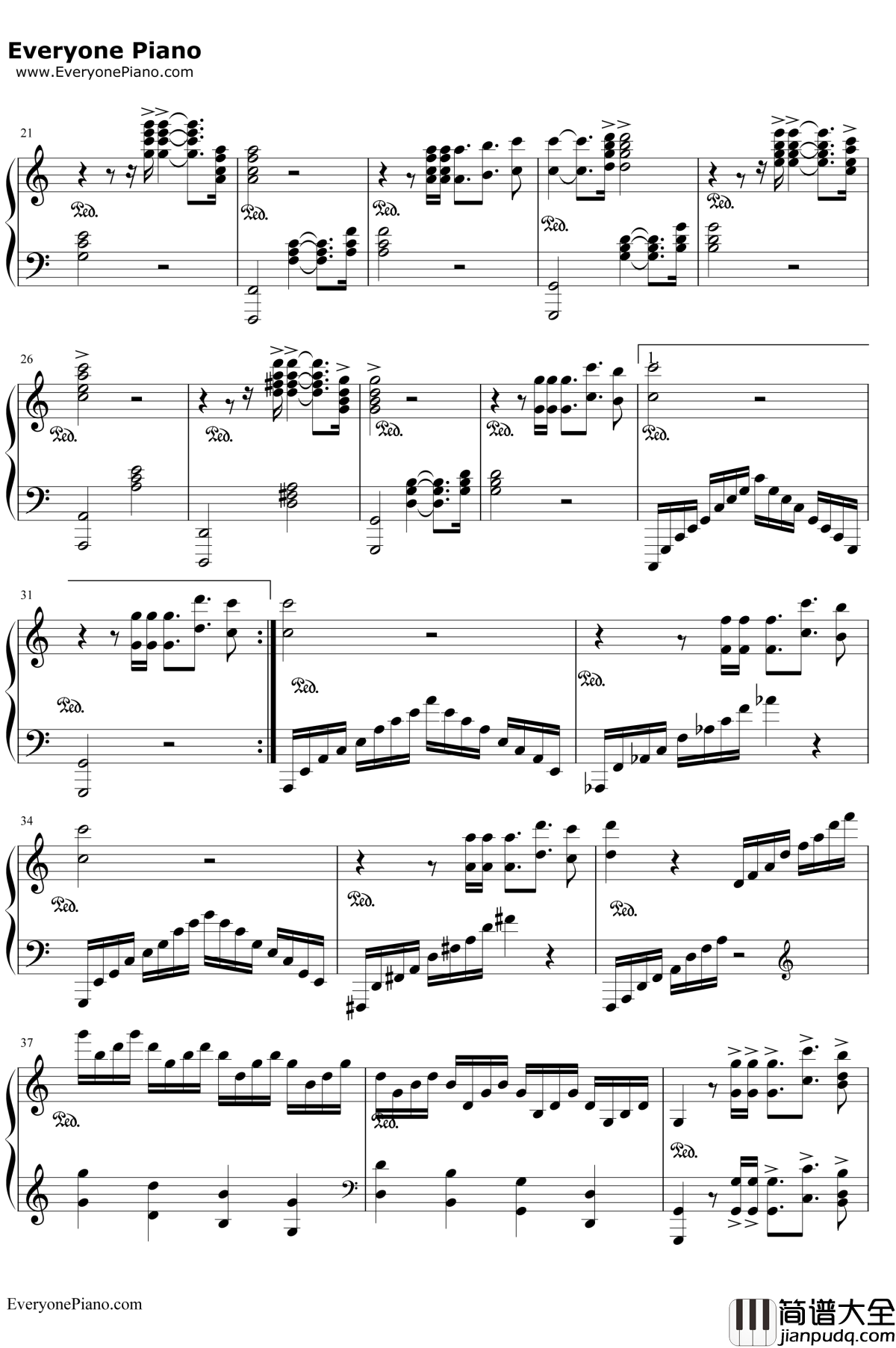 Wonderand钢琴谱__马克西姆