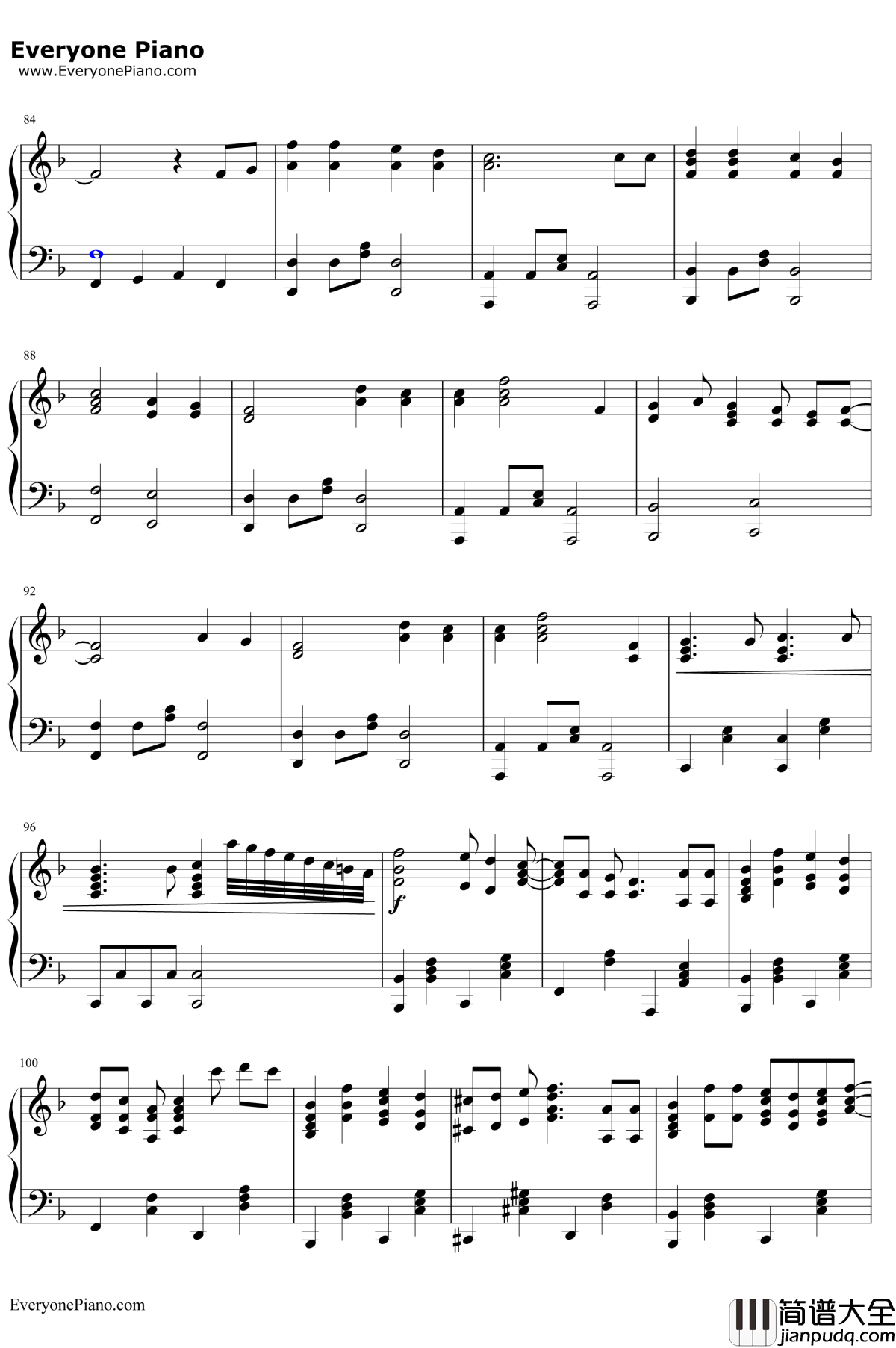 ノンファンタジー钢琴谱_LIP×LIP_无论何时我们的恋情都是10厘米OP