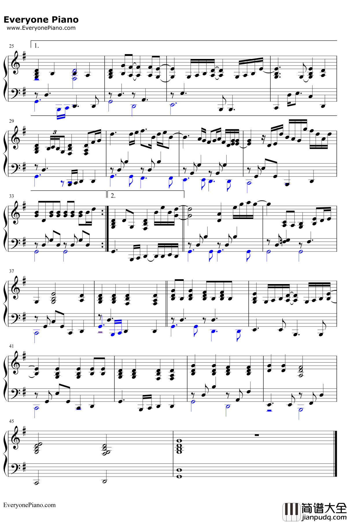 Home钢琴谱__MichaelBuble