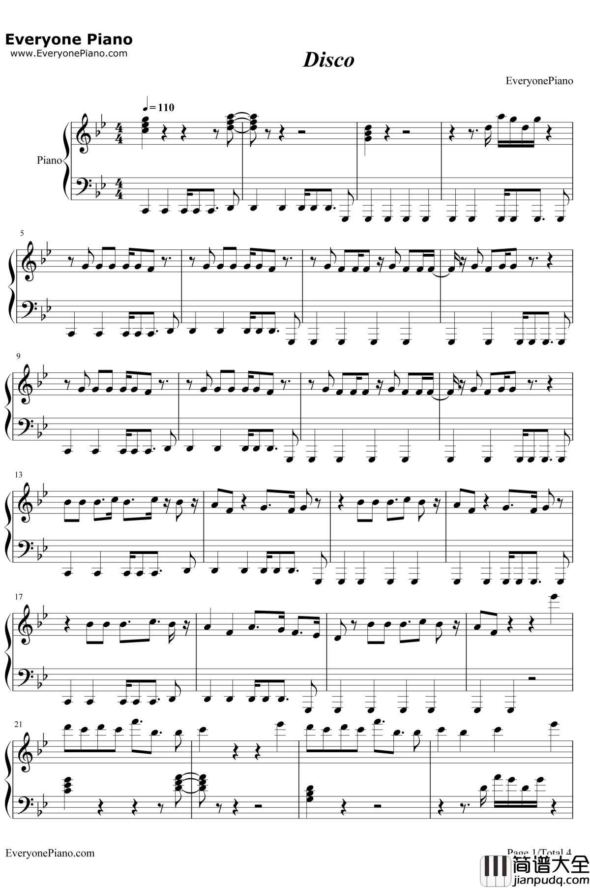 Disco_Tits钢琴谱_ToveLo