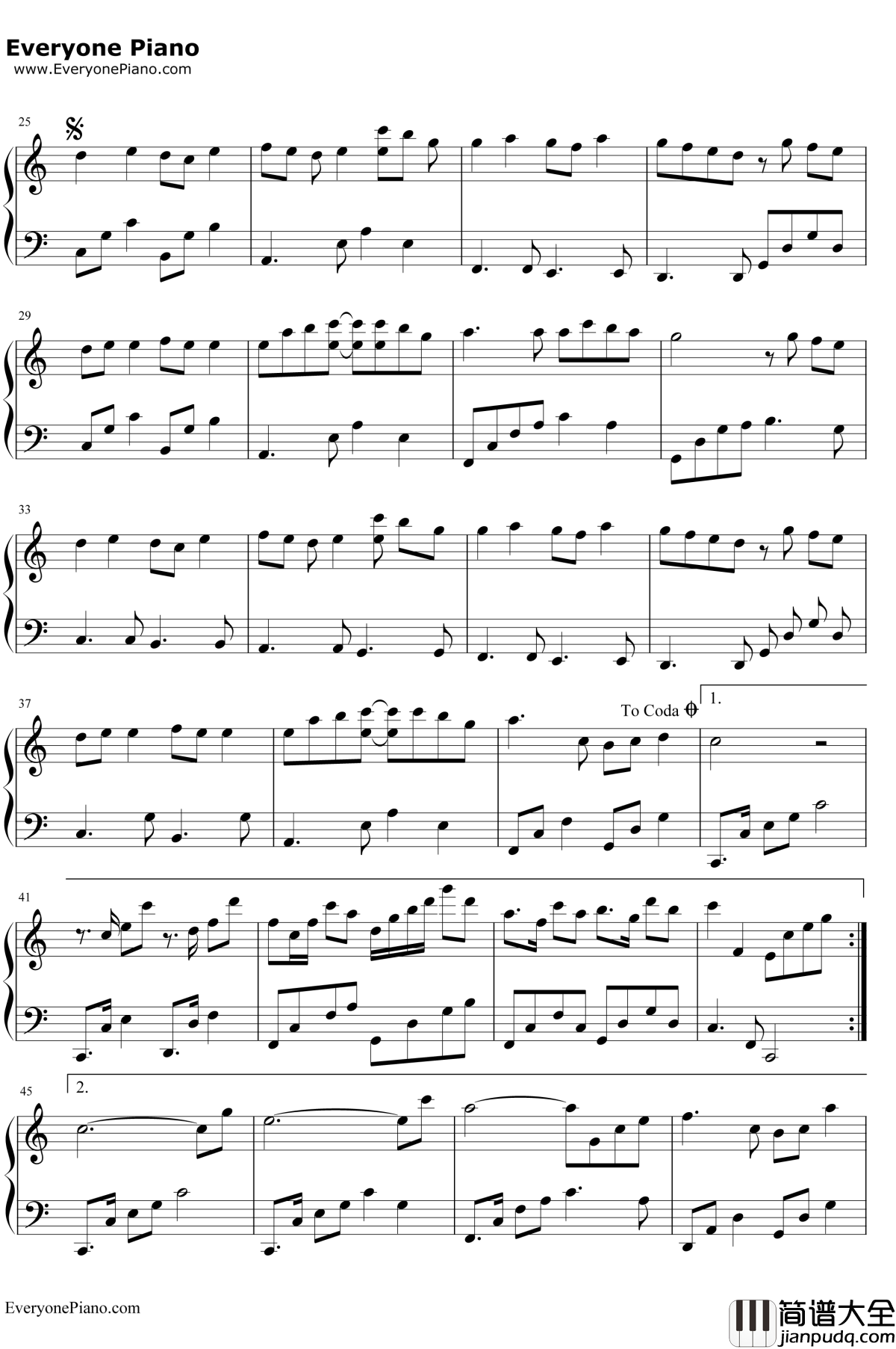 心愿便利贴钢琴谱_元若蓝吴忠明_命中注定我爱你片尾曲