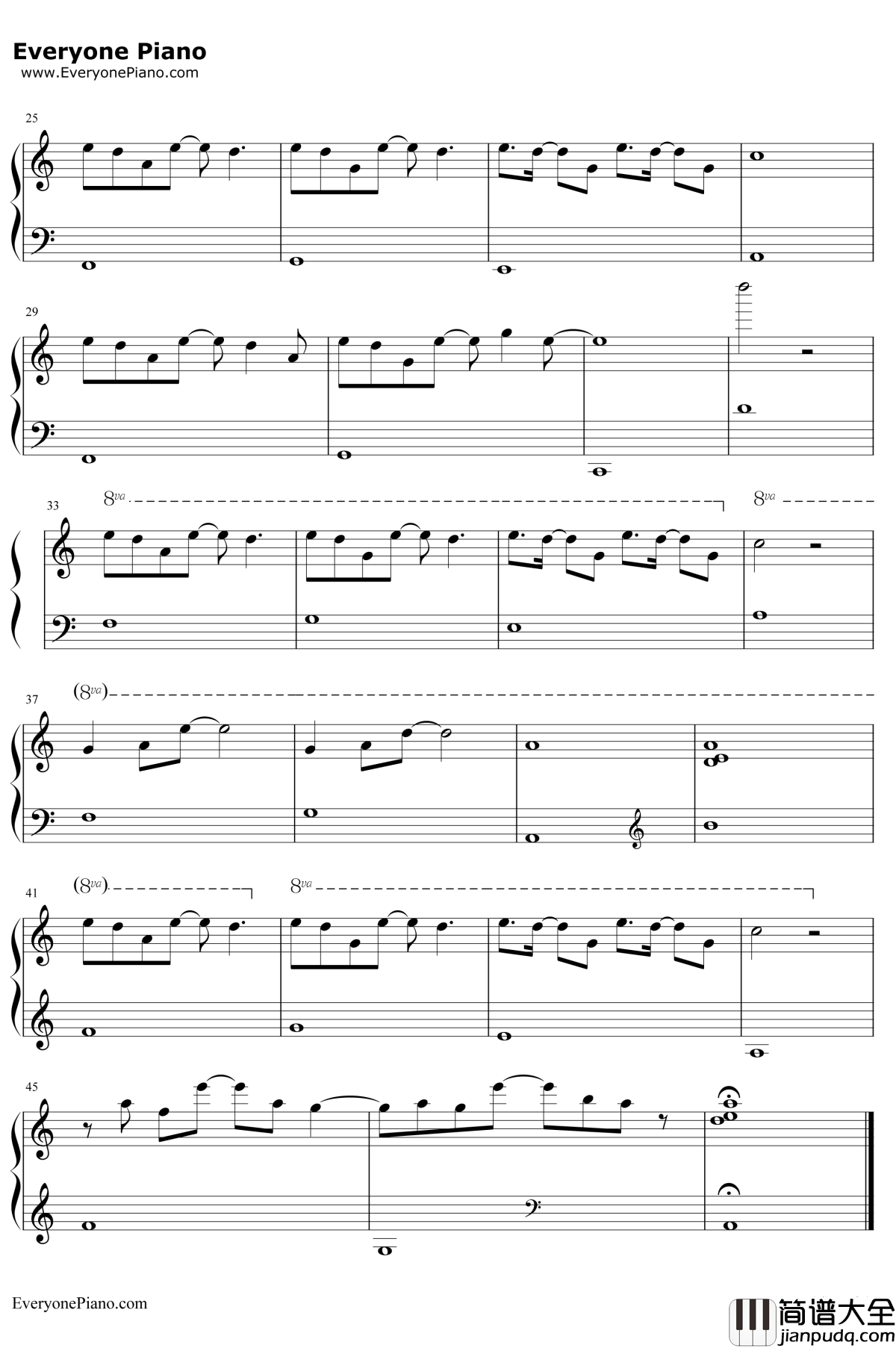 枷锁钢琴谱_高颖_柒个我片尾曲