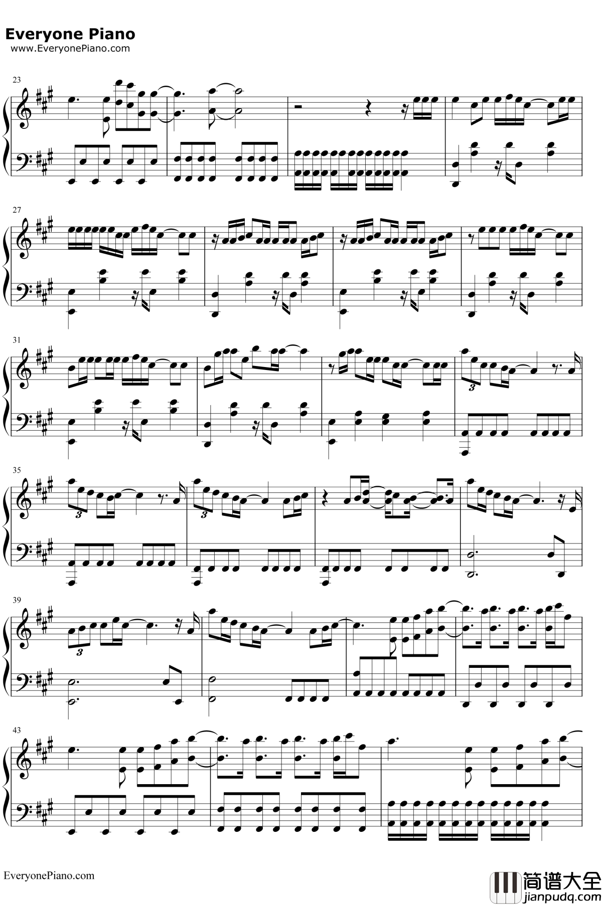 I钢琴谱__金泰妍