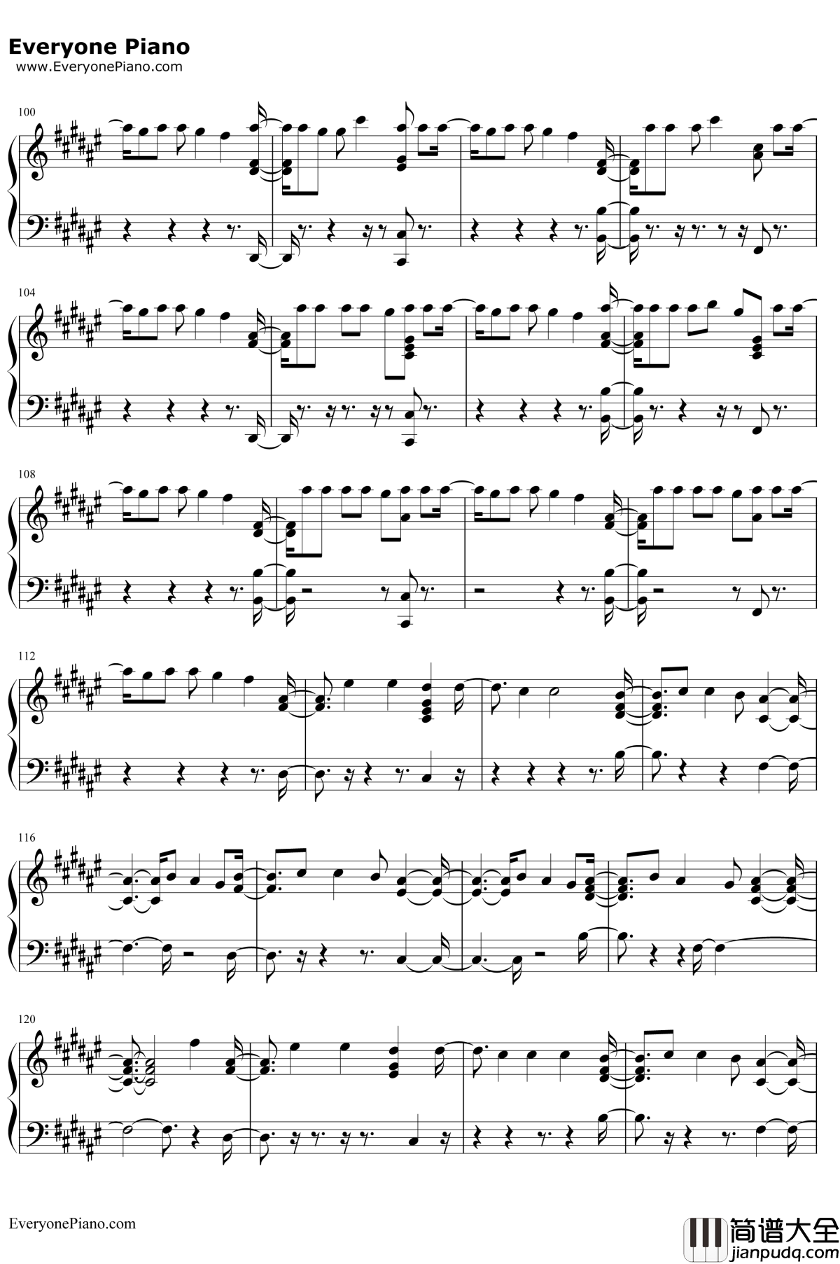 The_Way_Life_Goes钢琴谱__LilUziVert