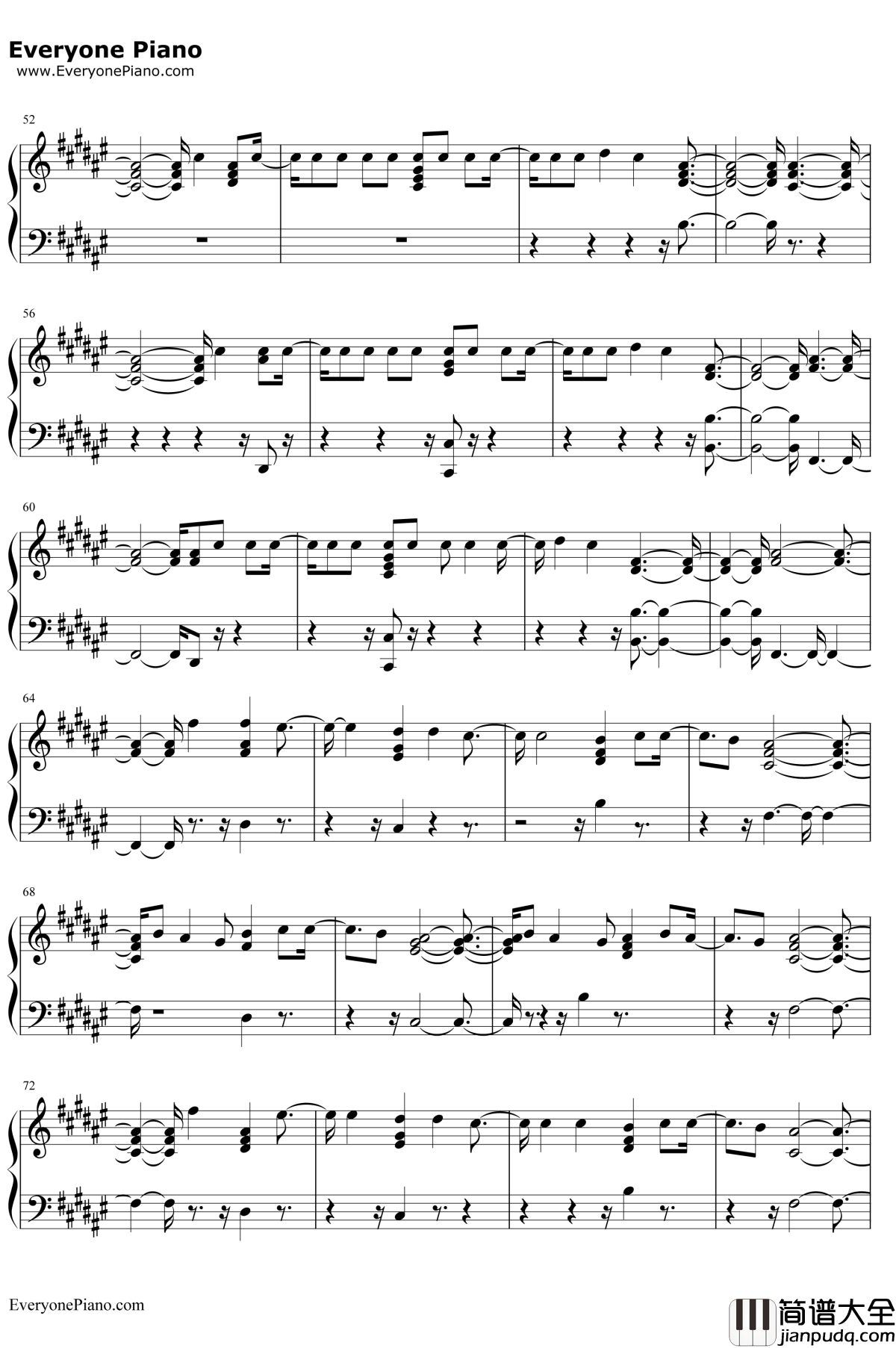 The_Way_Life_Goes钢琴谱__LilUziVert