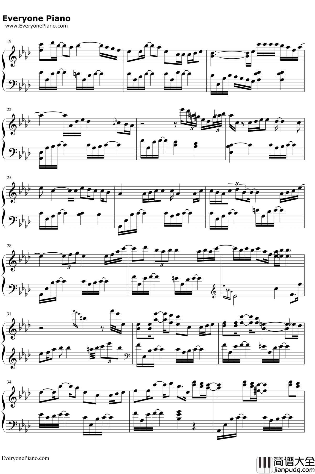 12月24日钢琴谱_IU