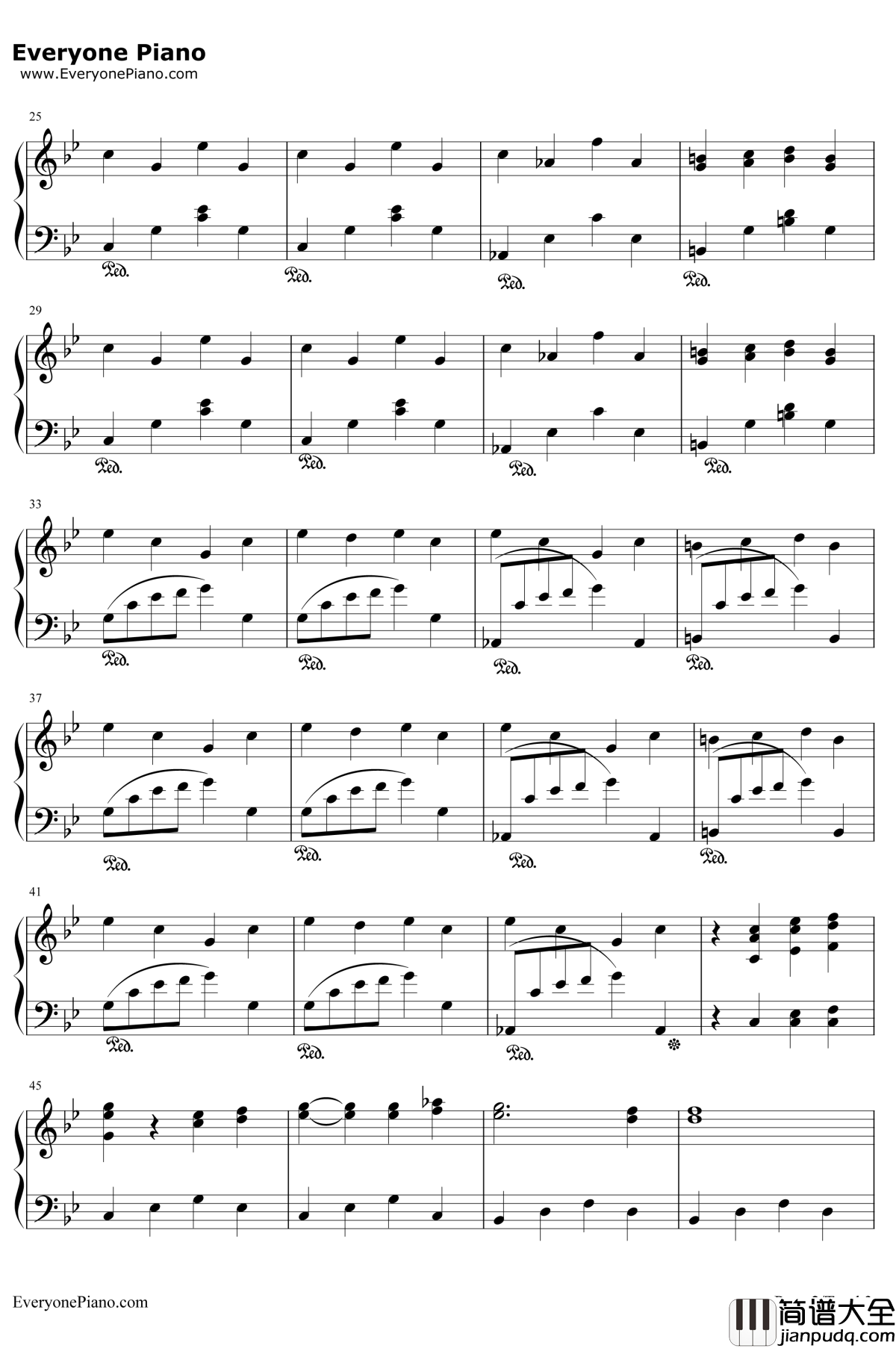 布拉格广场钢琴谱_蔡依林周杰伦