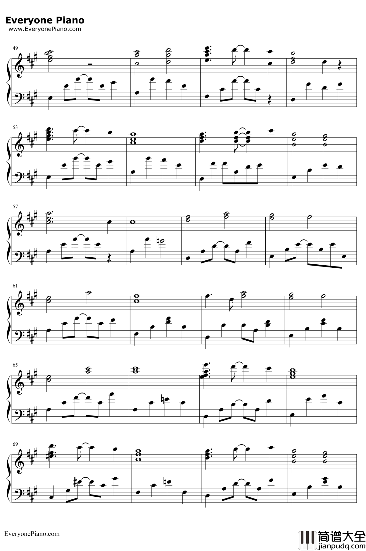 ふゆびより钢琴谱_佐佐木惠梨