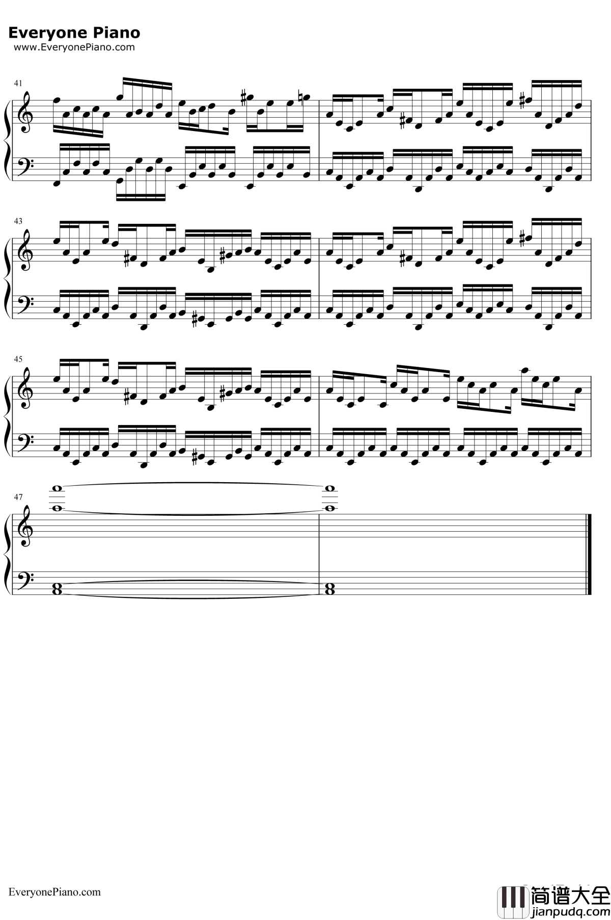 暗涌钢琴谱_王菲