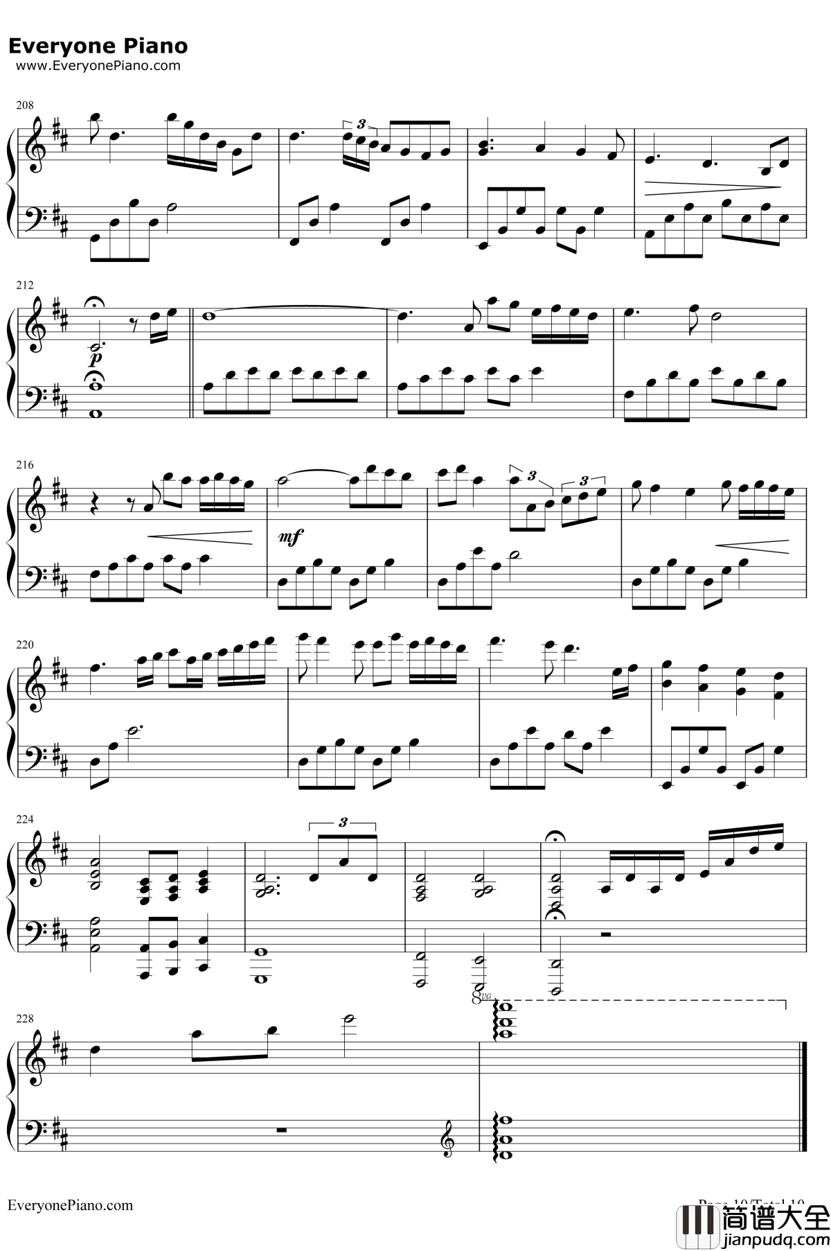 卡农变奏曲钢琴谱_大卫.蓝兹