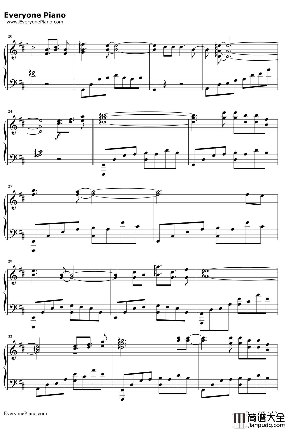 相信有你钢琴谱_刘晶