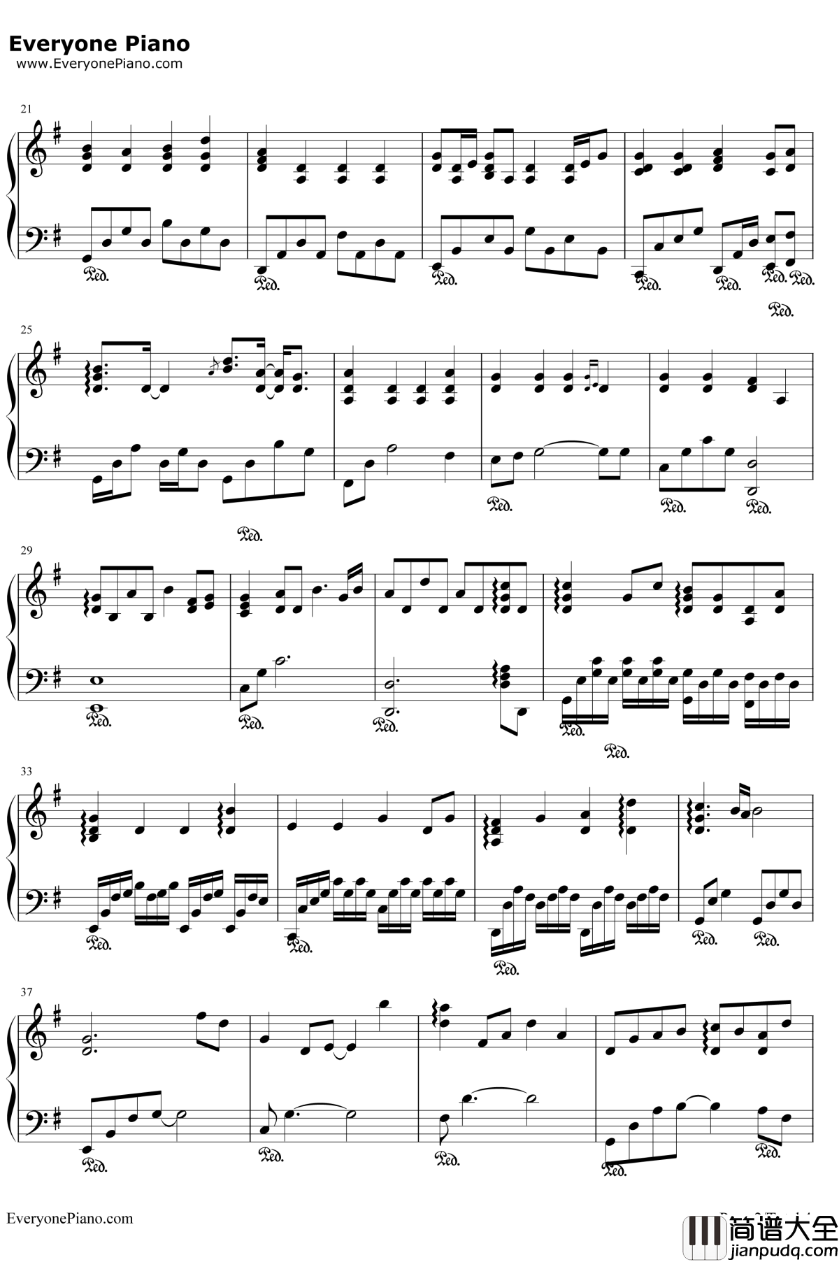 空白格钢琴伴奏钢琴谱_杨宗纬