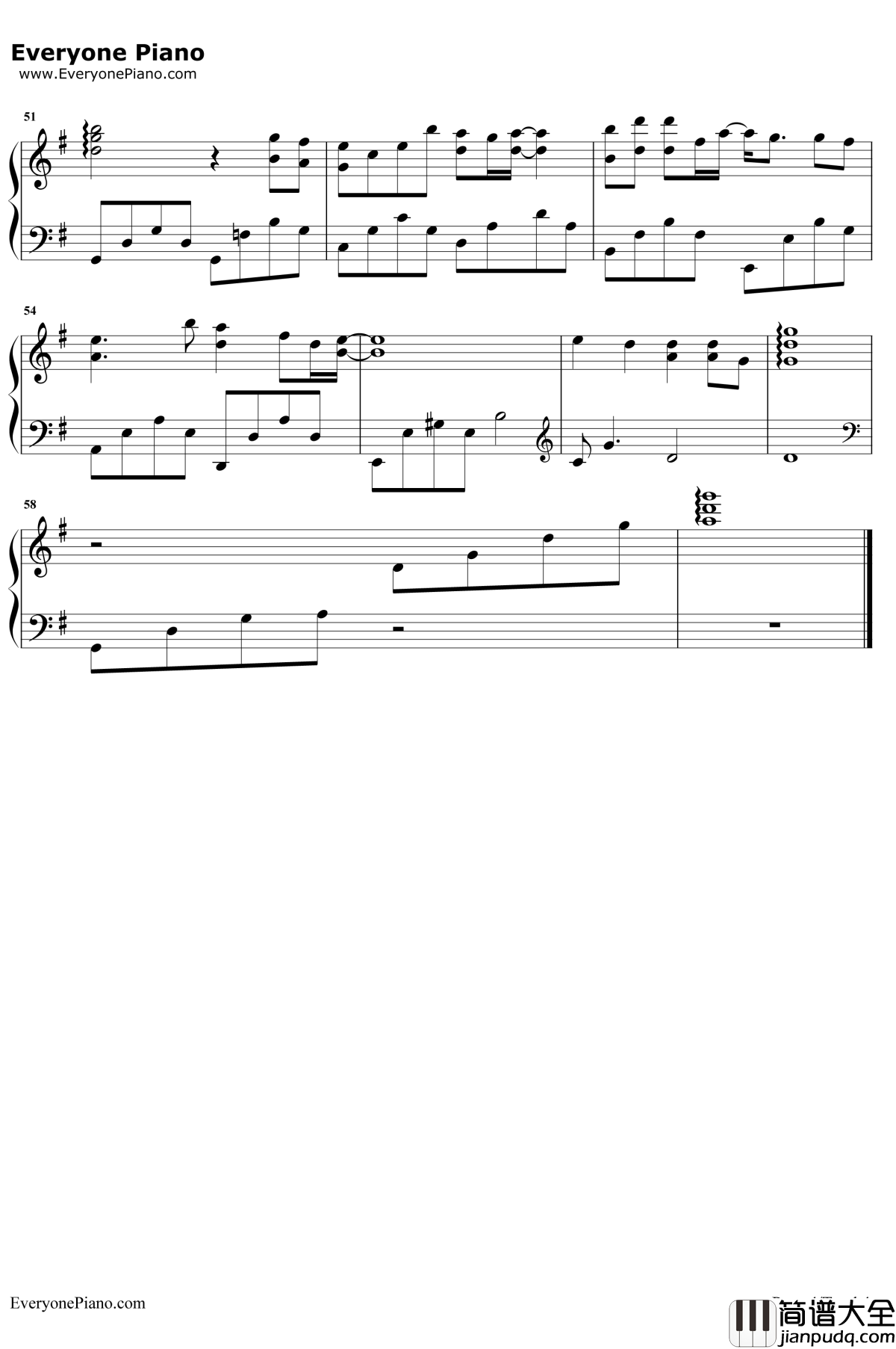 多想留在你身边钢琴谱_刘增瞳