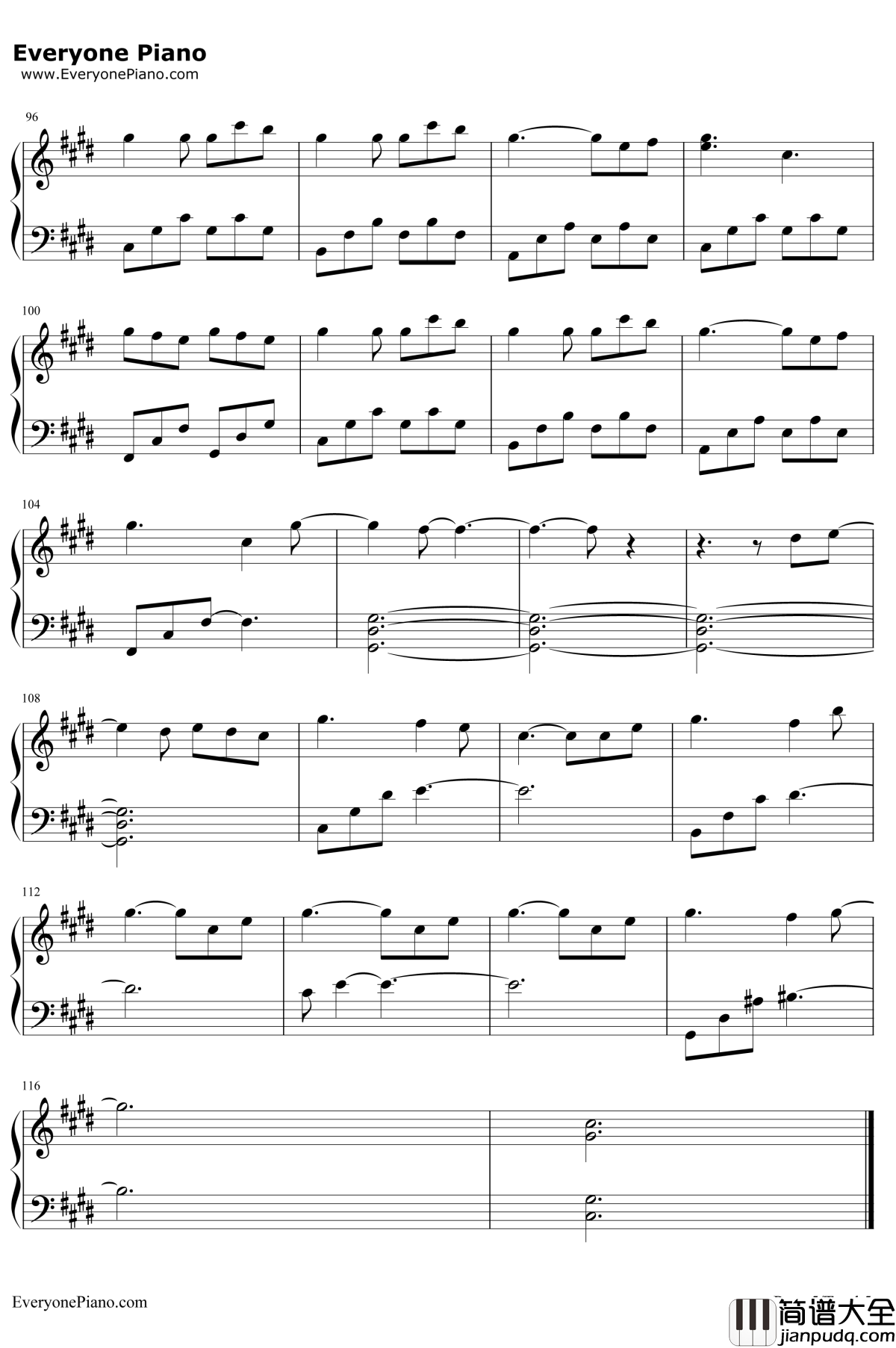 水形物语钢琴谱_周深