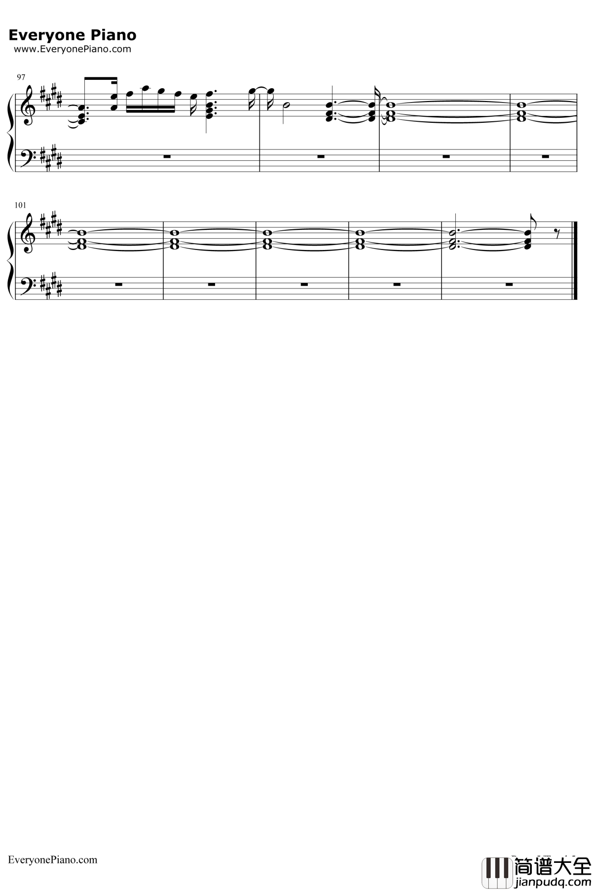 Amor_Amor_Amor钢琴谱_Jennifer_Lopez