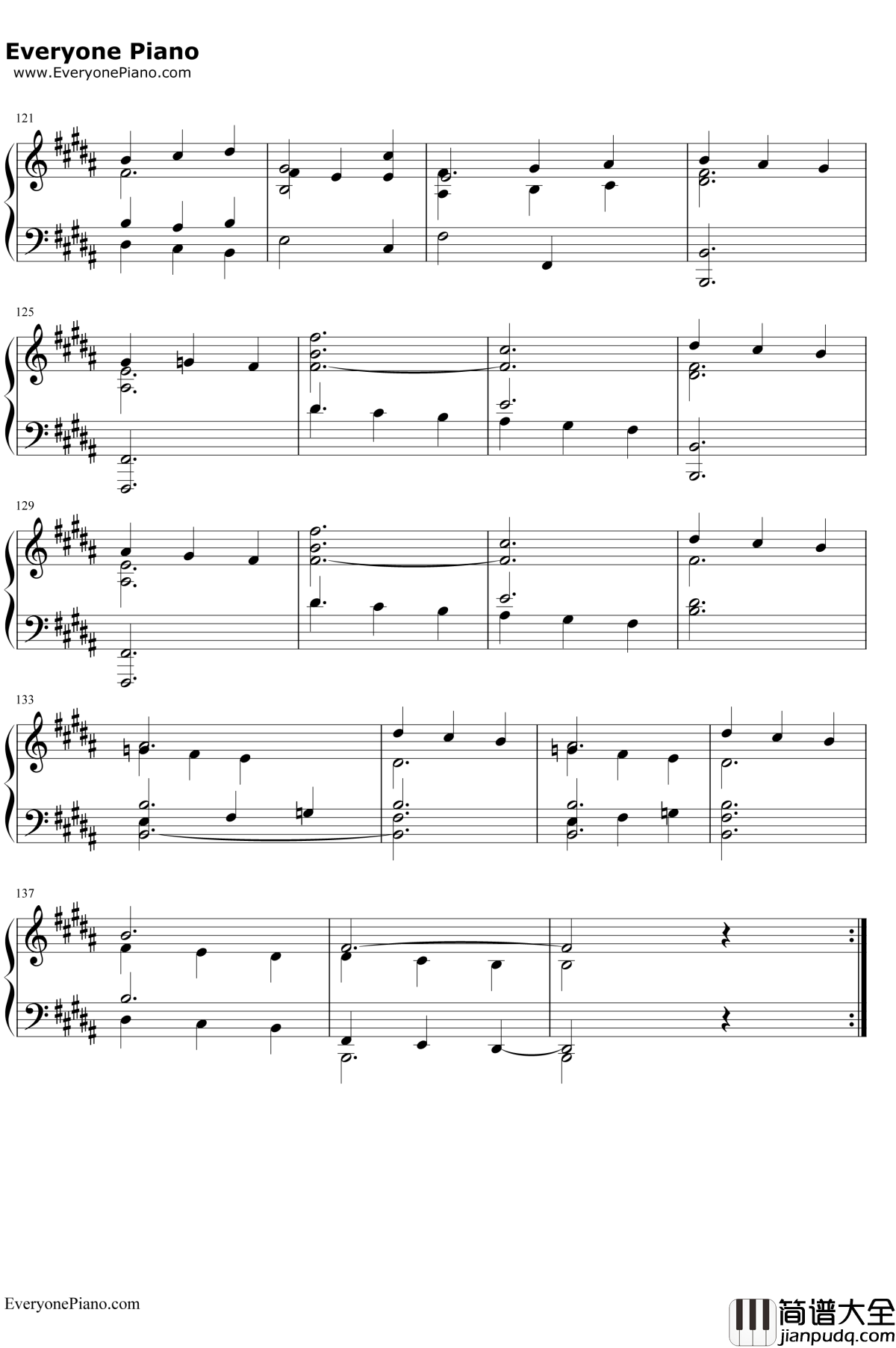 b小调第九钢琴奏鸣曲钢琴谱_车尔尼