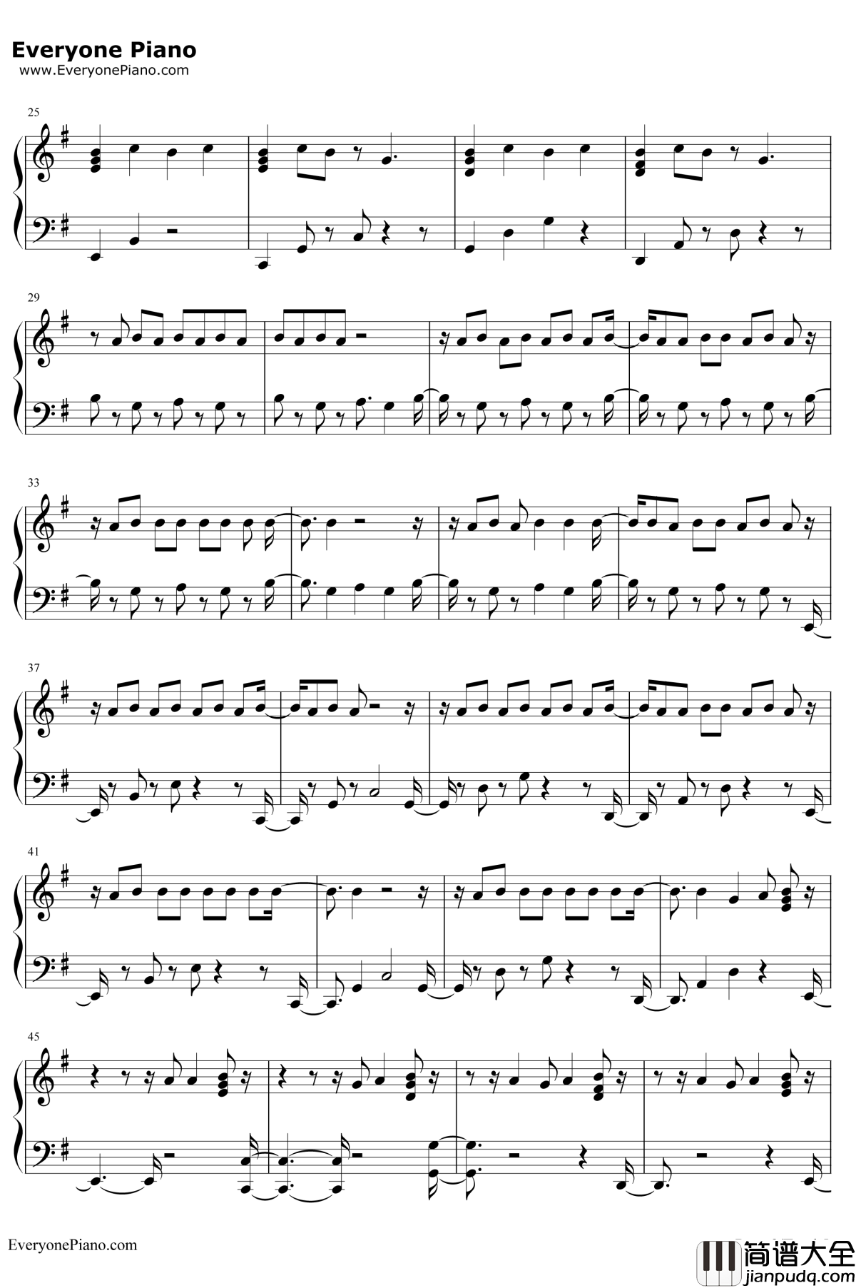 Spotlight钢琴谱_Marshmello_/_Lil_Peep