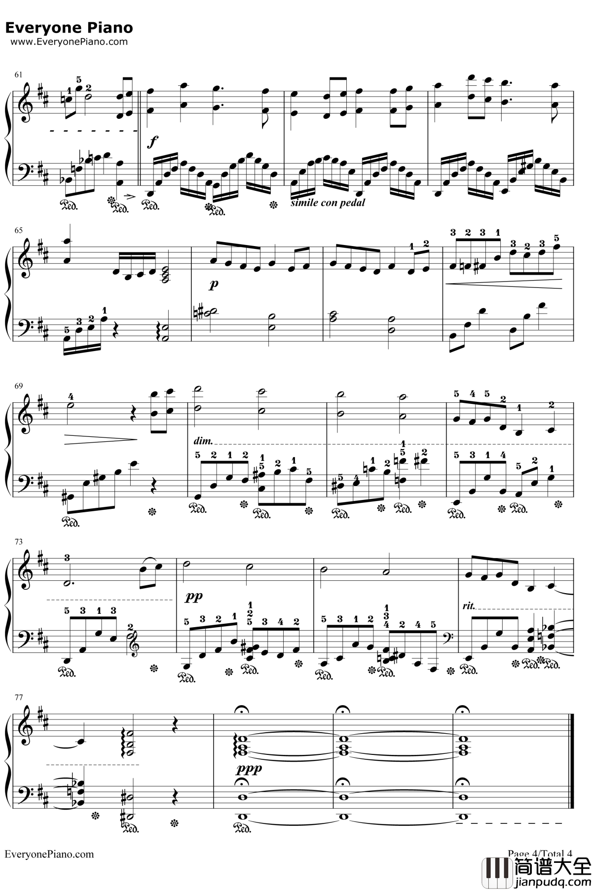 Dear_Friends钢琴谱_植松伸夫