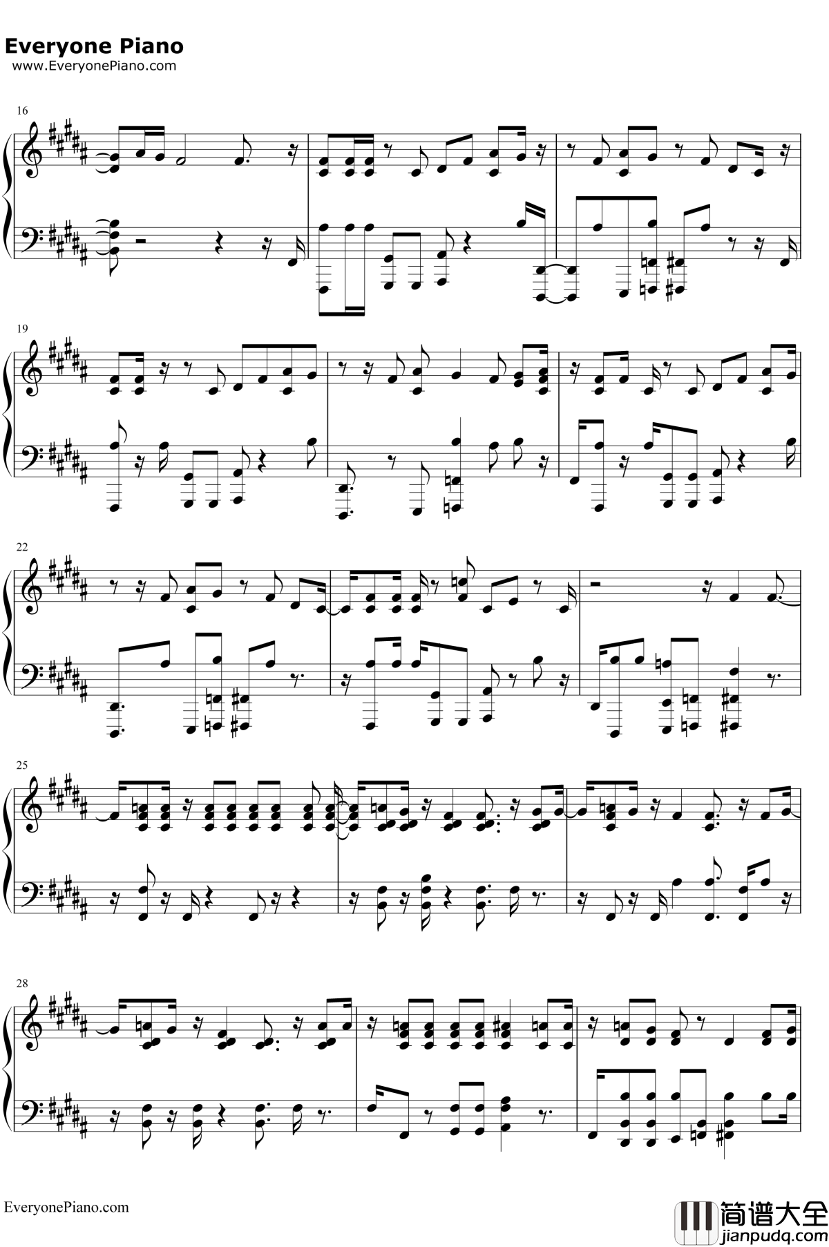 No_Excuses钢琴谱_Meghan_Trainor