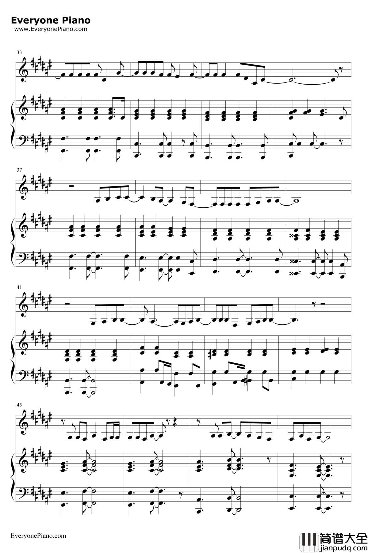 25_Minutes钢琴谱_Michael_Learns_To_Rock