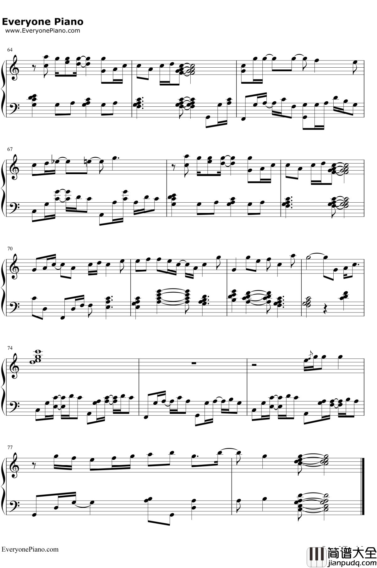 Your_Reality钢琴谱_Jillian_Ashcraft