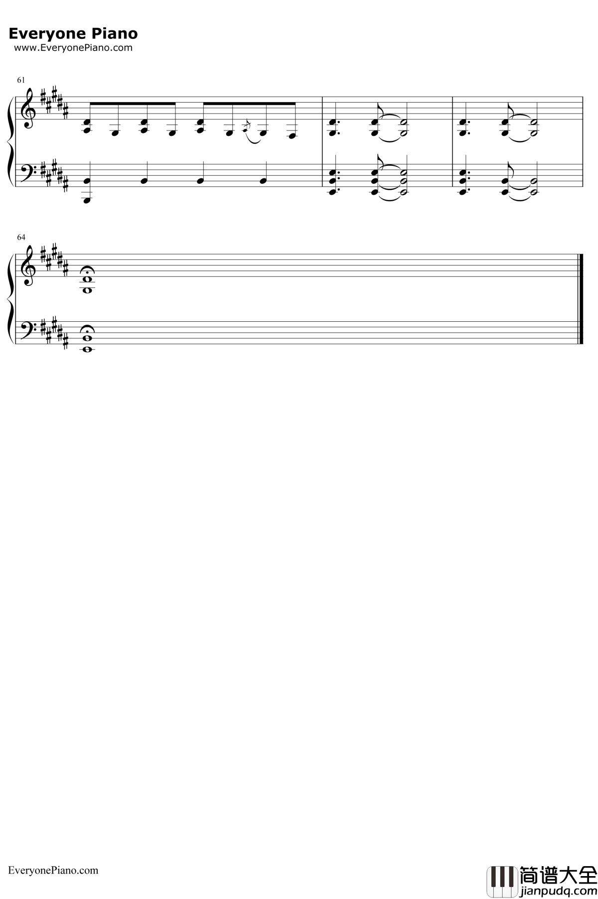 被雨伤透_钢琴谱_苏打绿