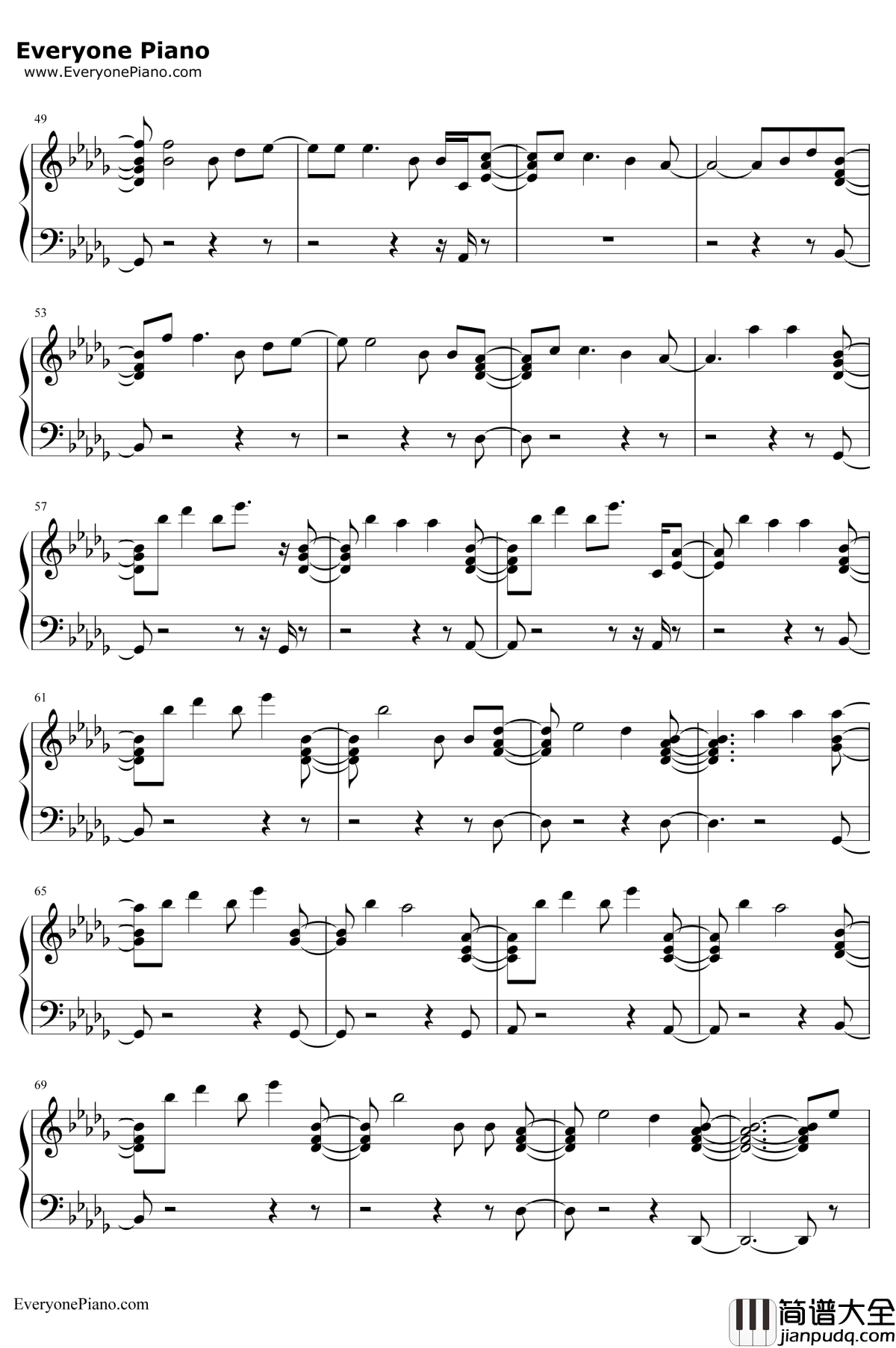 Alien钢琴谱_Jonas_Blue_/_Sabrina_Carpenter