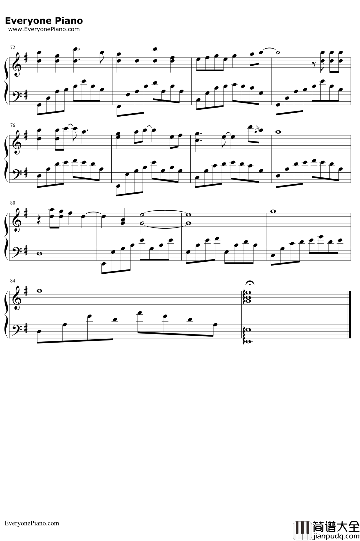 魔鬼中的天使钢琴谱_田馥甄