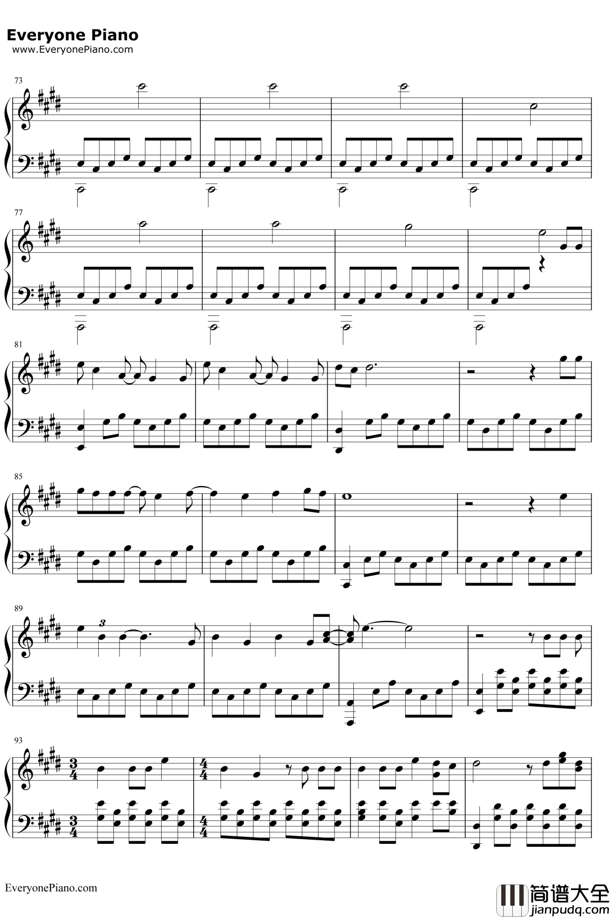 Runaway钢琴谱_Kanye_West