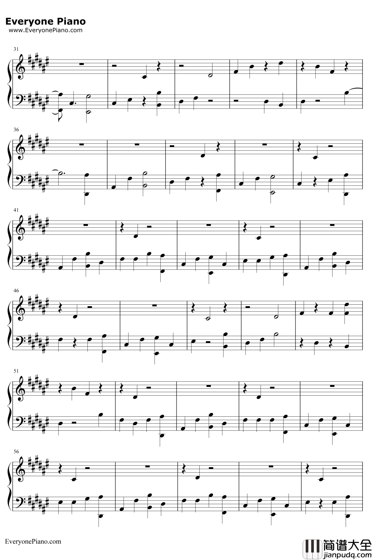 Don't_Give_In钢琴谱_Snow_Patrol