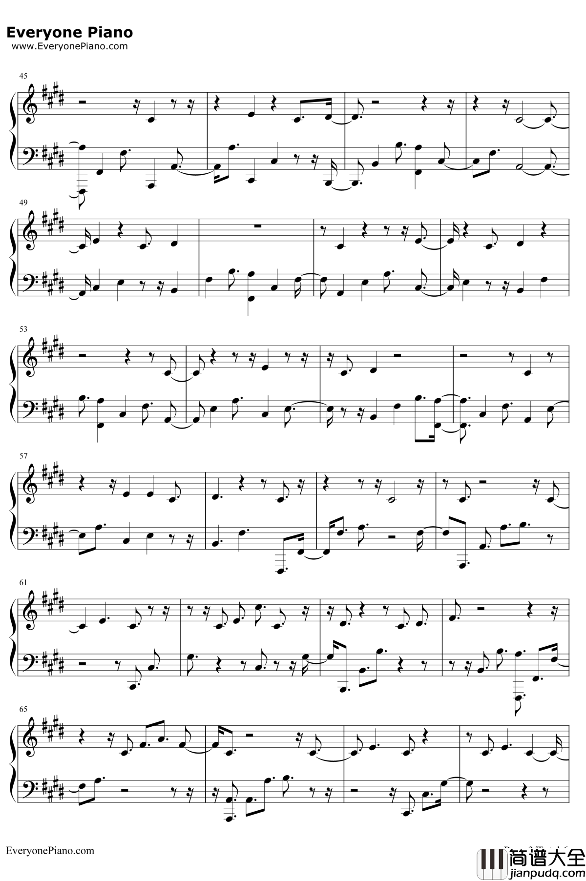 Answerphone钢琴谱_Banx_&_Ranx_/_Ella_Eyre_/_Yxng_Bane